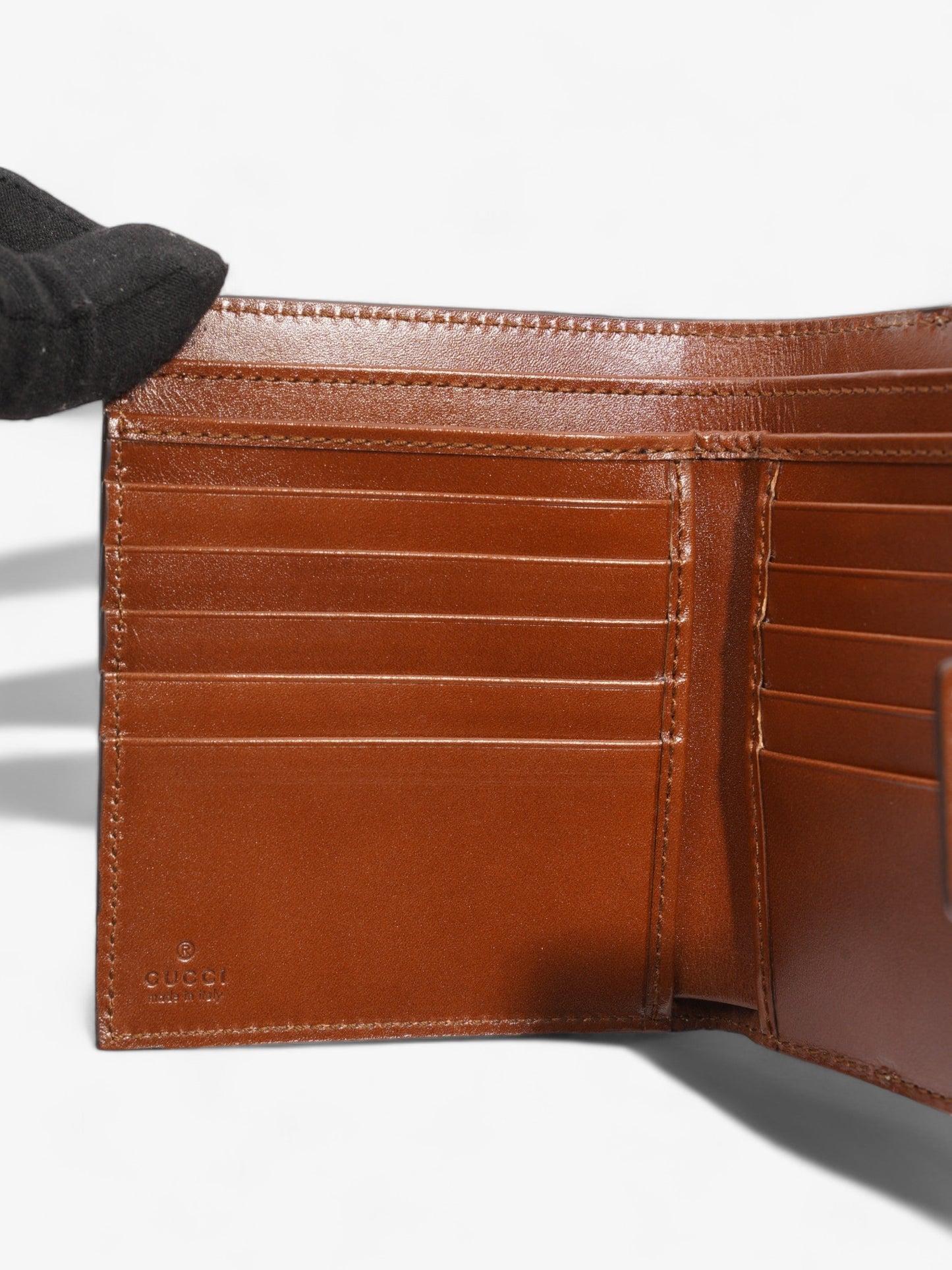 Gucci French Flap Wallet GG Supreme / Brown Canvas