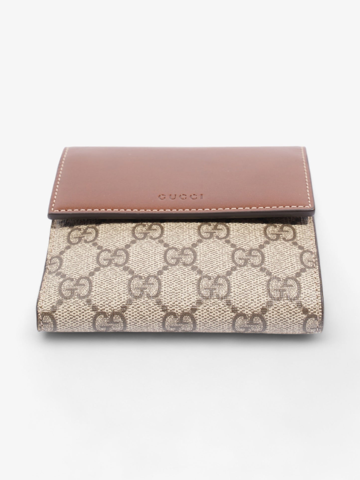 Gucci French Flap Wallet GG Supreme / Brown Canvas