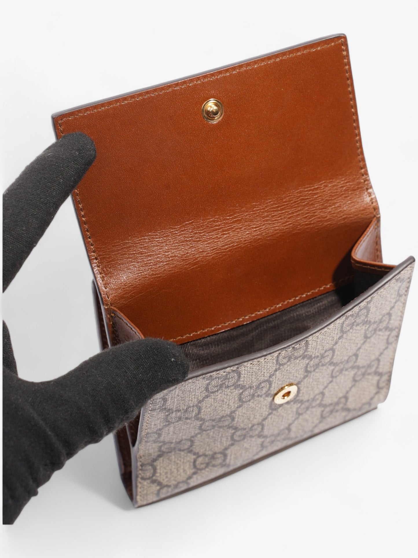 Gucci French Flap Wallet GG Supreme / Brown Canvas