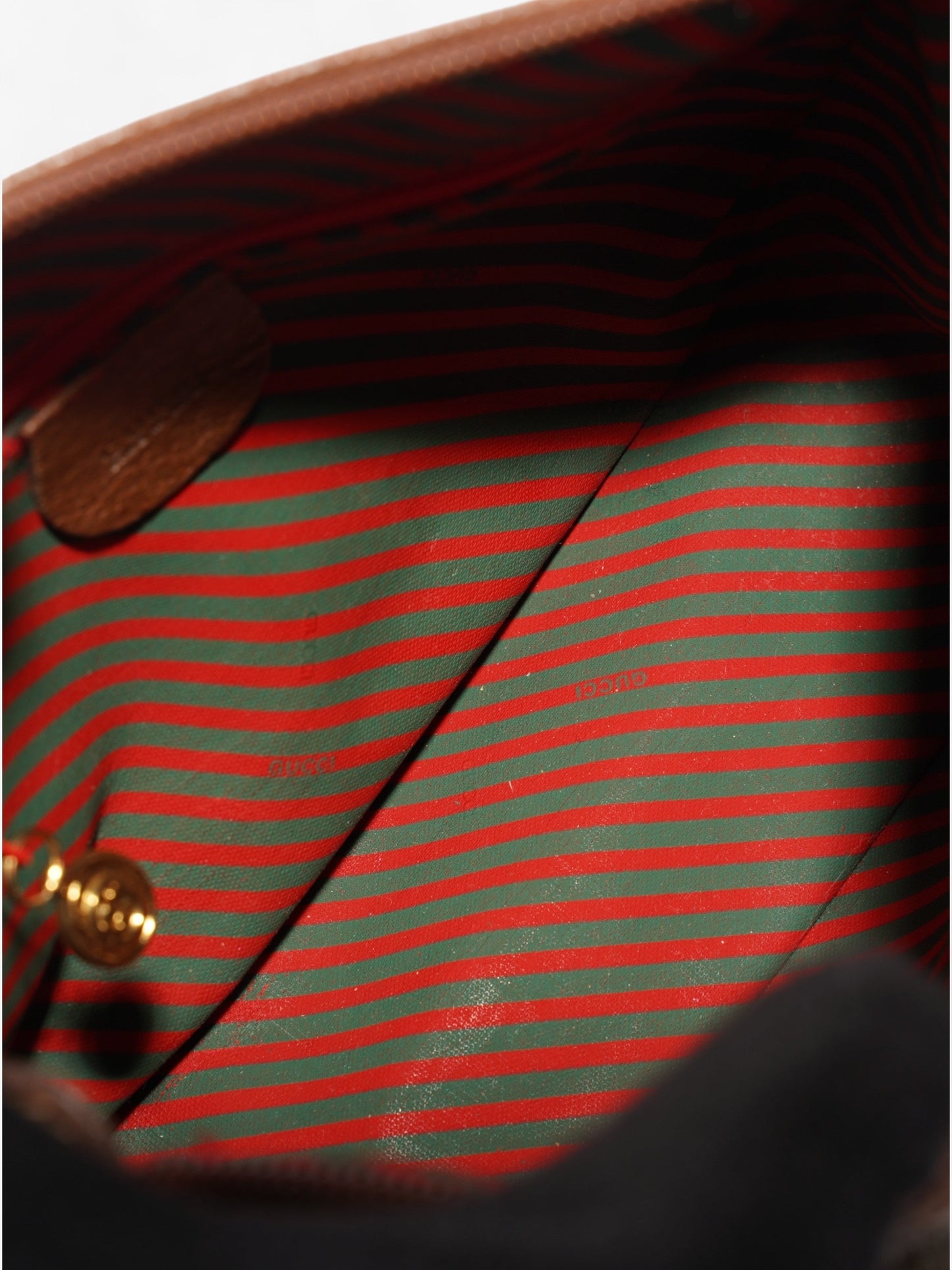Gucci Old Gucci Sherry Line PVC & leather Shoulder bag Brown 001・58・6177 Supreme Print Coated Canvas