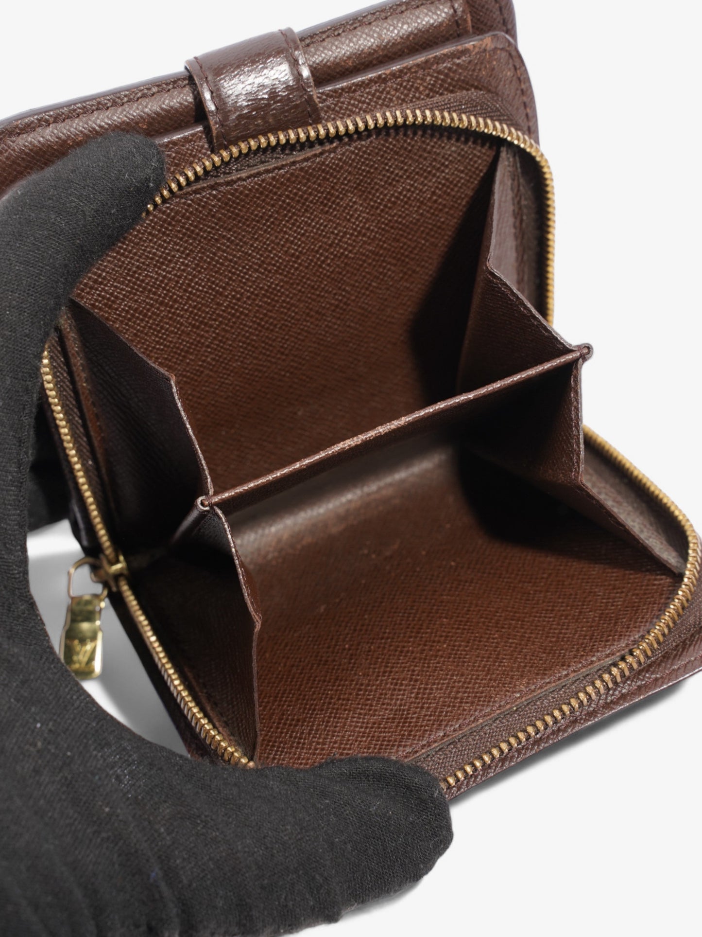 Louis Vuitton Compact Zip Around Wallet Damier Ebene Coated Canvas