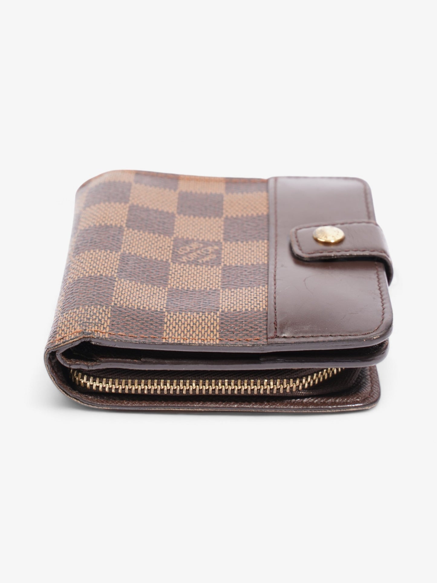 Louis Vuitton Compact Zip Around Wallet Damier Ebene Coated Canvas