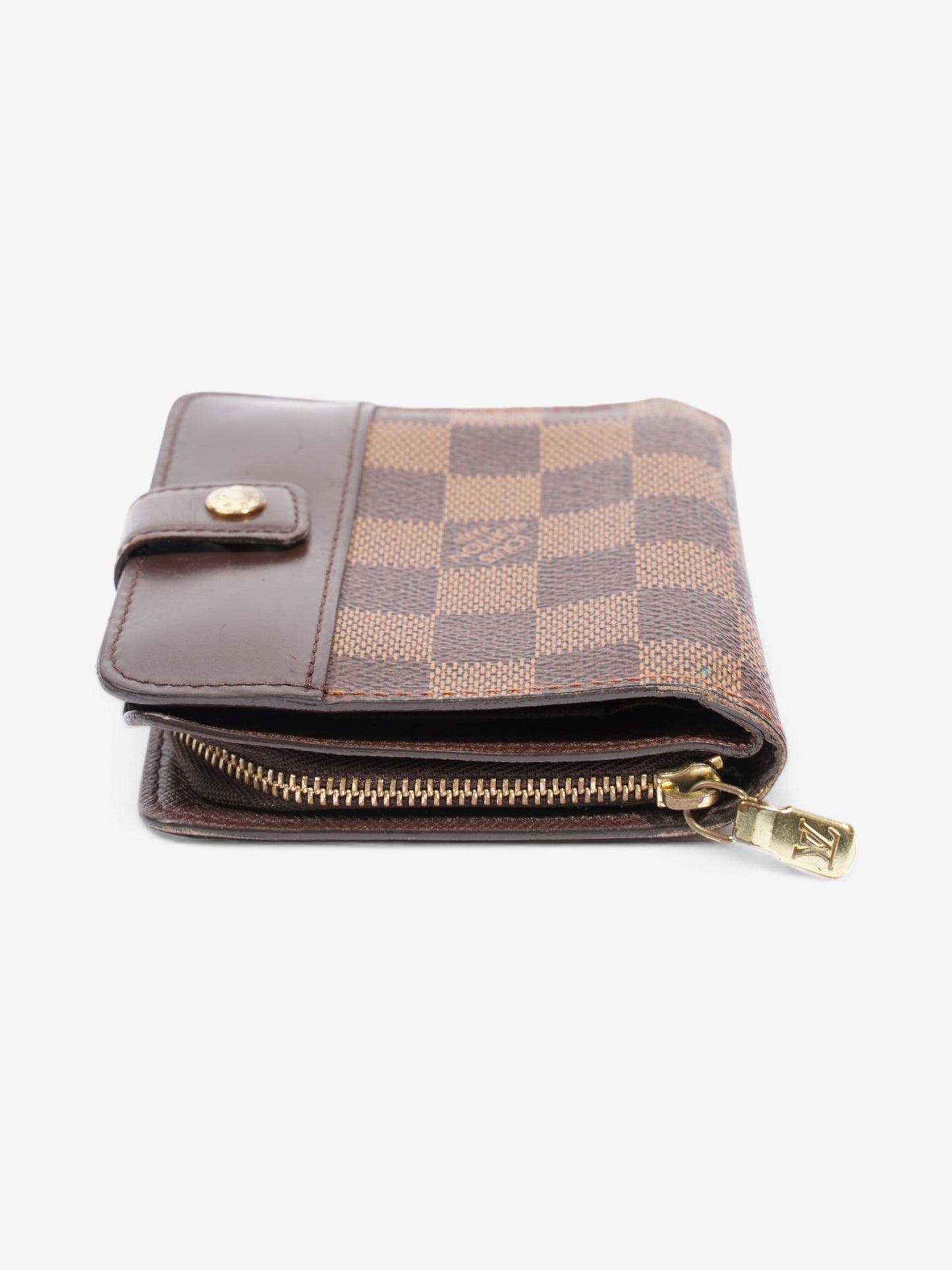 Louis Vuitton Compact Zip Around Wallet Damier Ebene Coated Canvas
