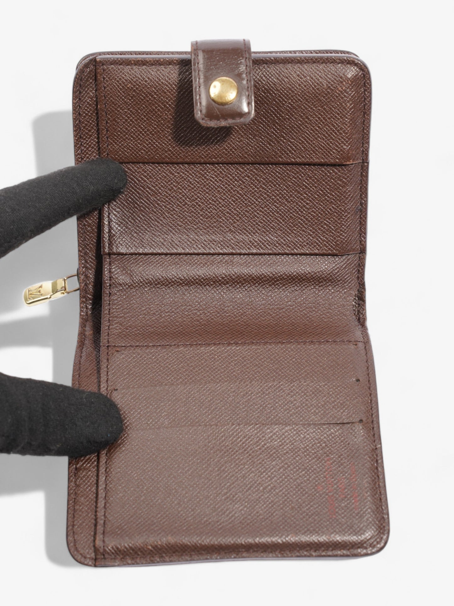 Louis Vuitton Compact Zip Around Wallet Damier Ebene Coated Canvas