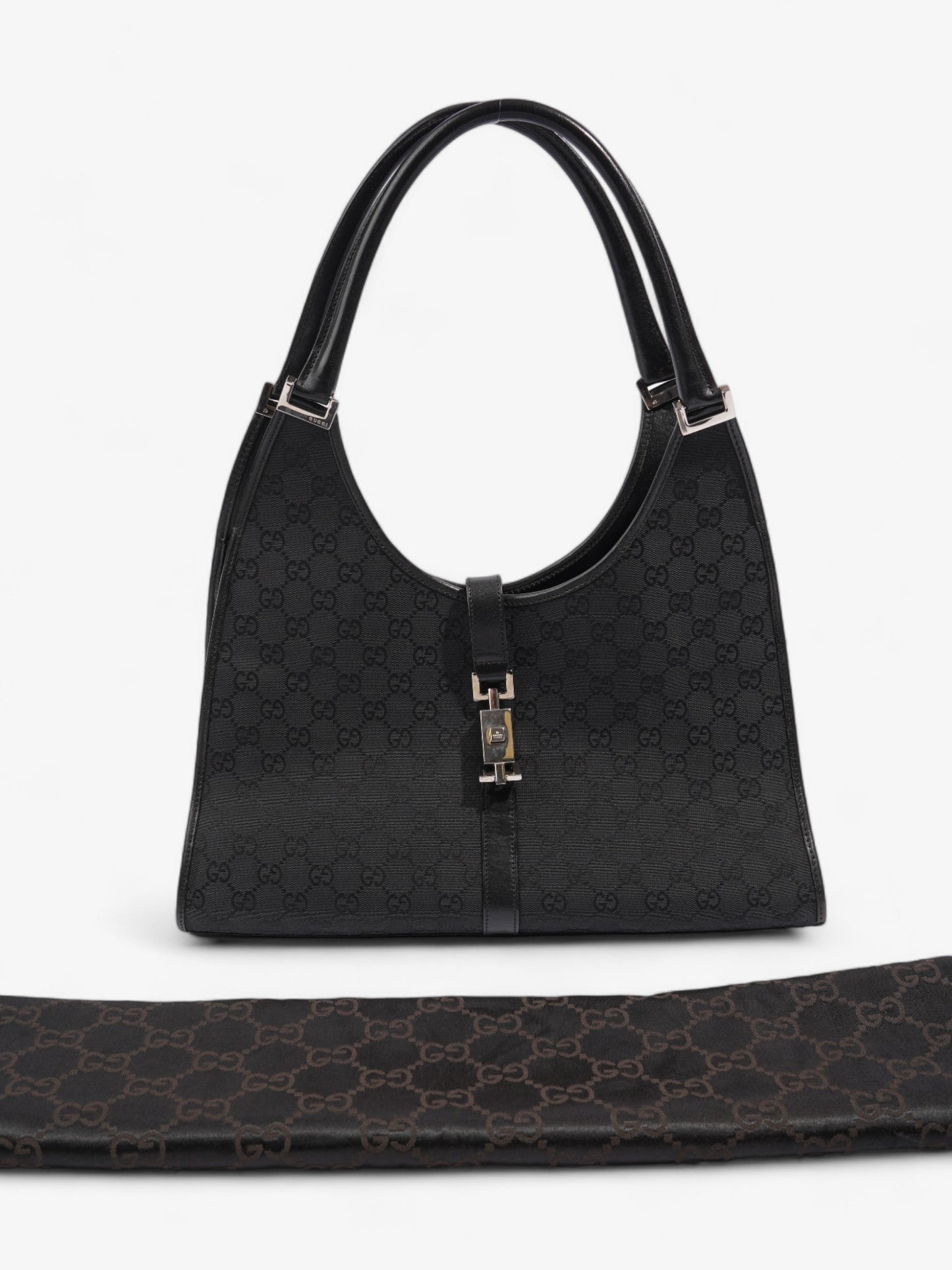 Gucci Jackie Shoulder Bag Black Canvas