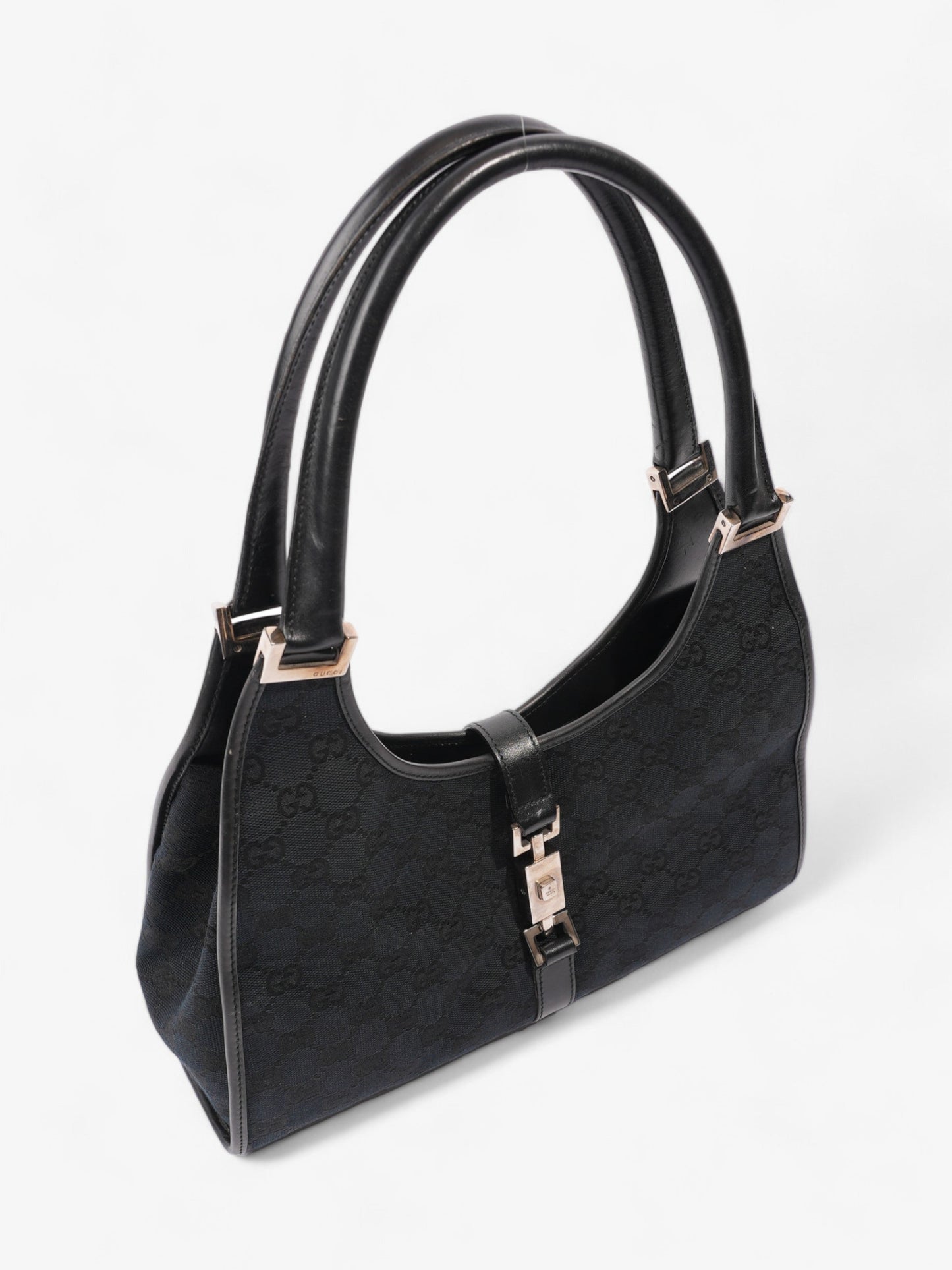Gucci Jackie Black Guccissima Canvas