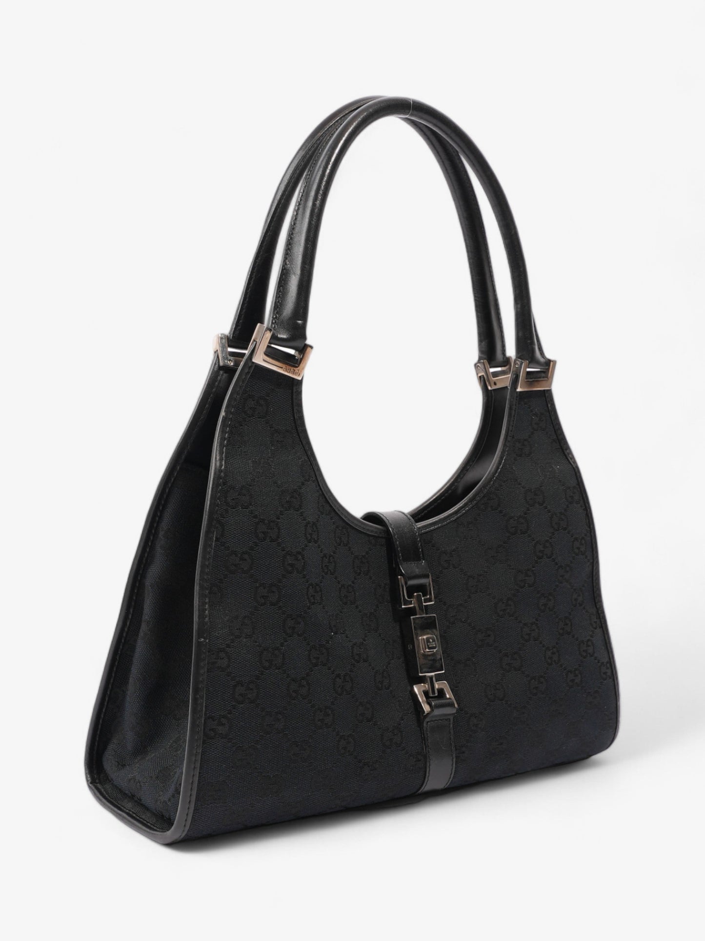 Gucci Jackie Black Guccissima Canvas