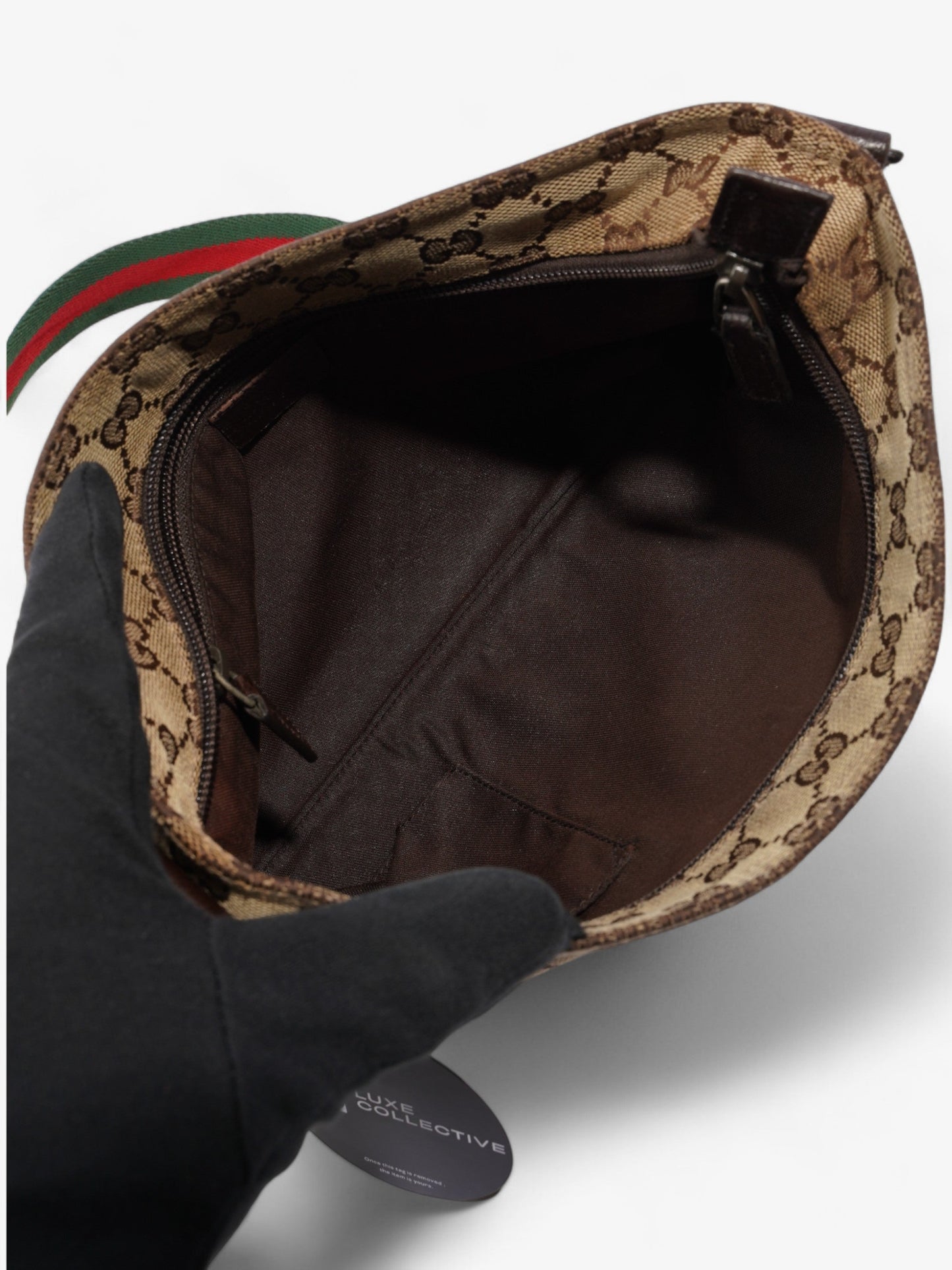 Gucci GG Rectangular Crossbody Bag GG Supreme / Red / Green Canvas