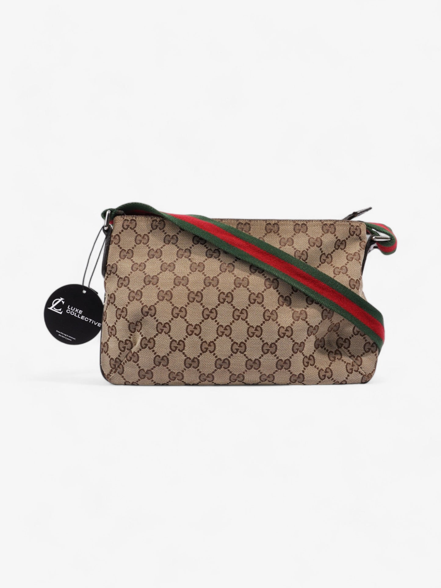 Gucci GG Rectangular Crossbody Bag GG Supreme / Red / Green Canvas