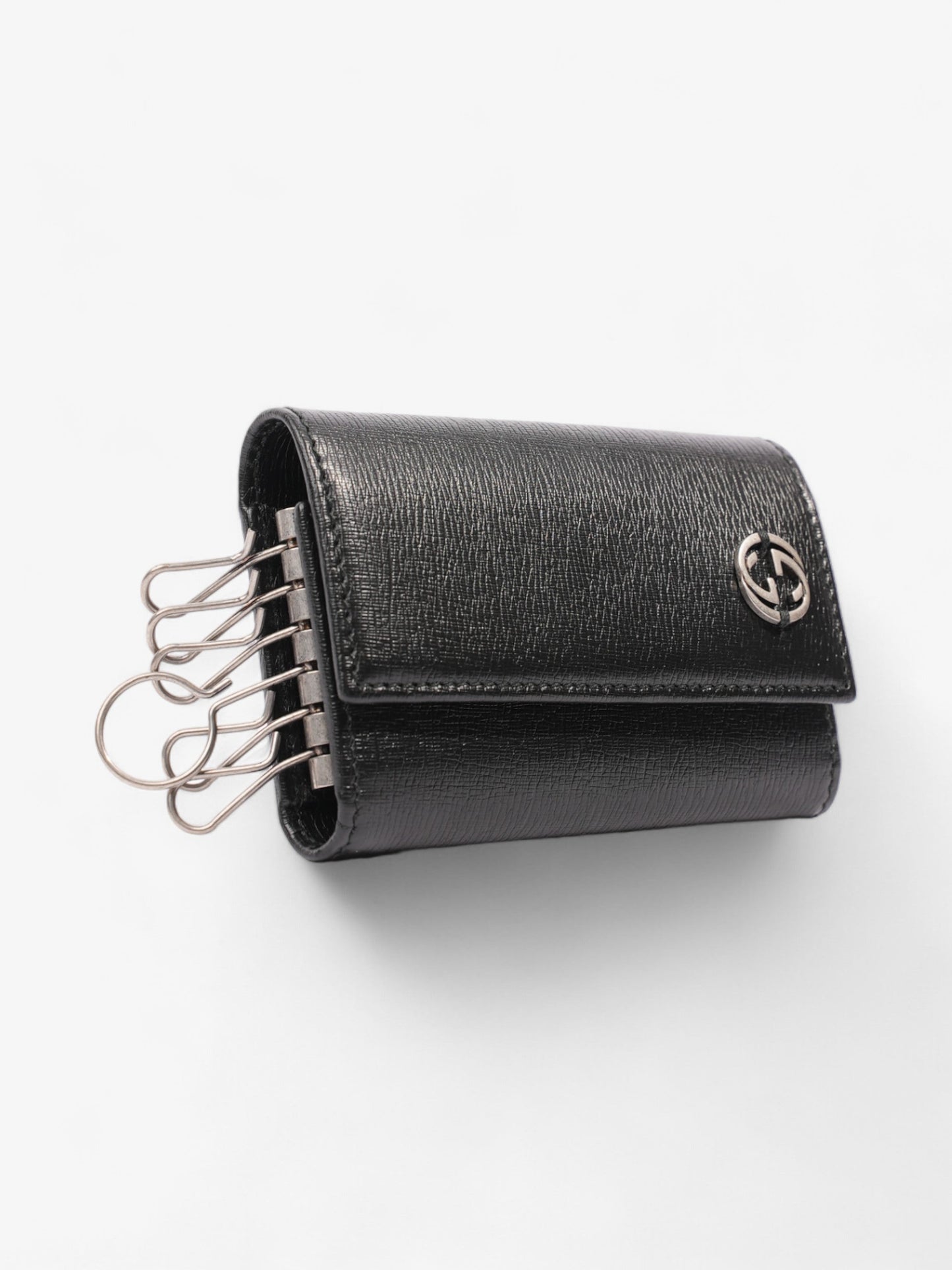 Gucci Interlocking G Key Case Black Leather