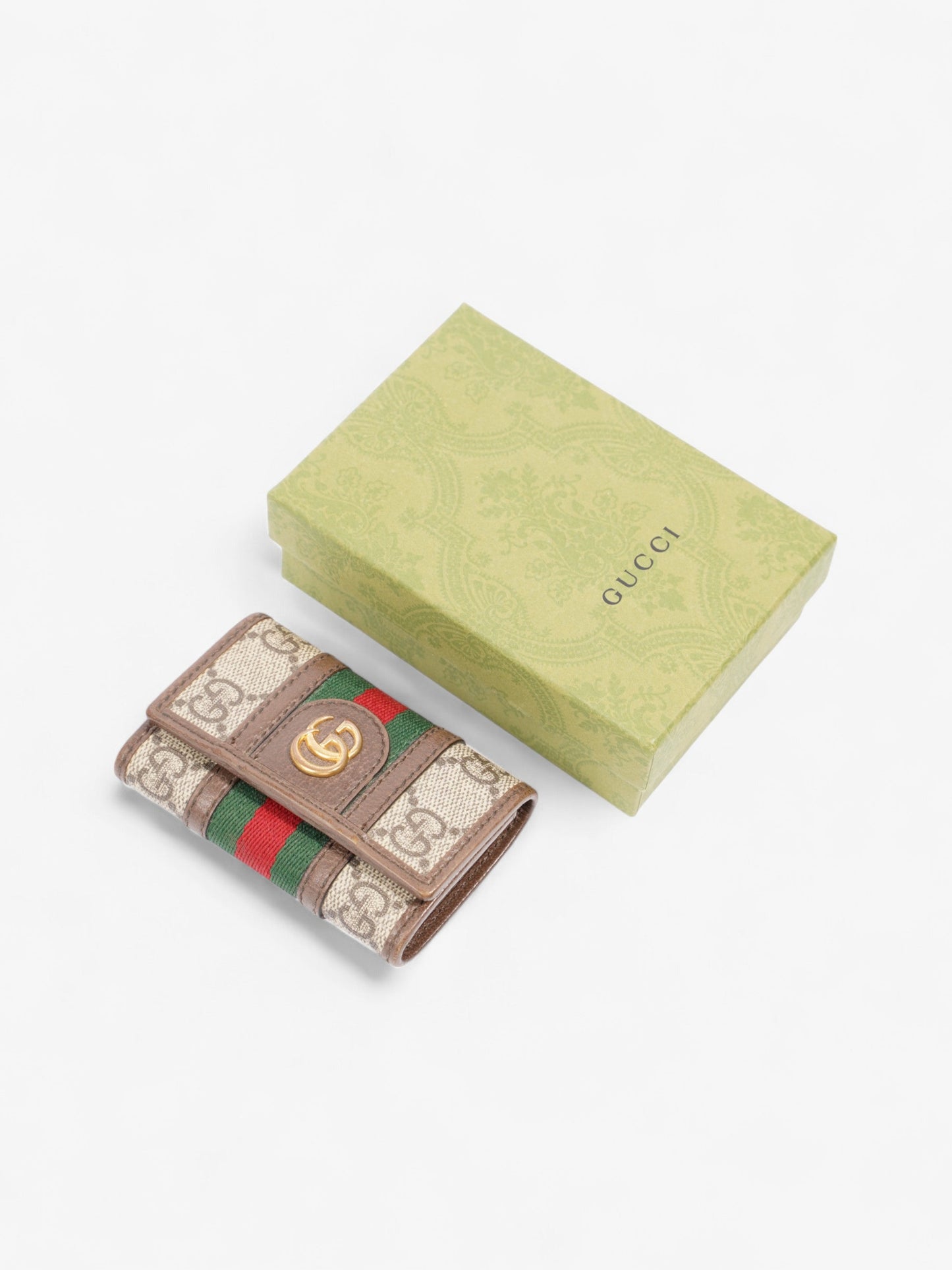 Gucci GG Web Key Case Supreme Print
