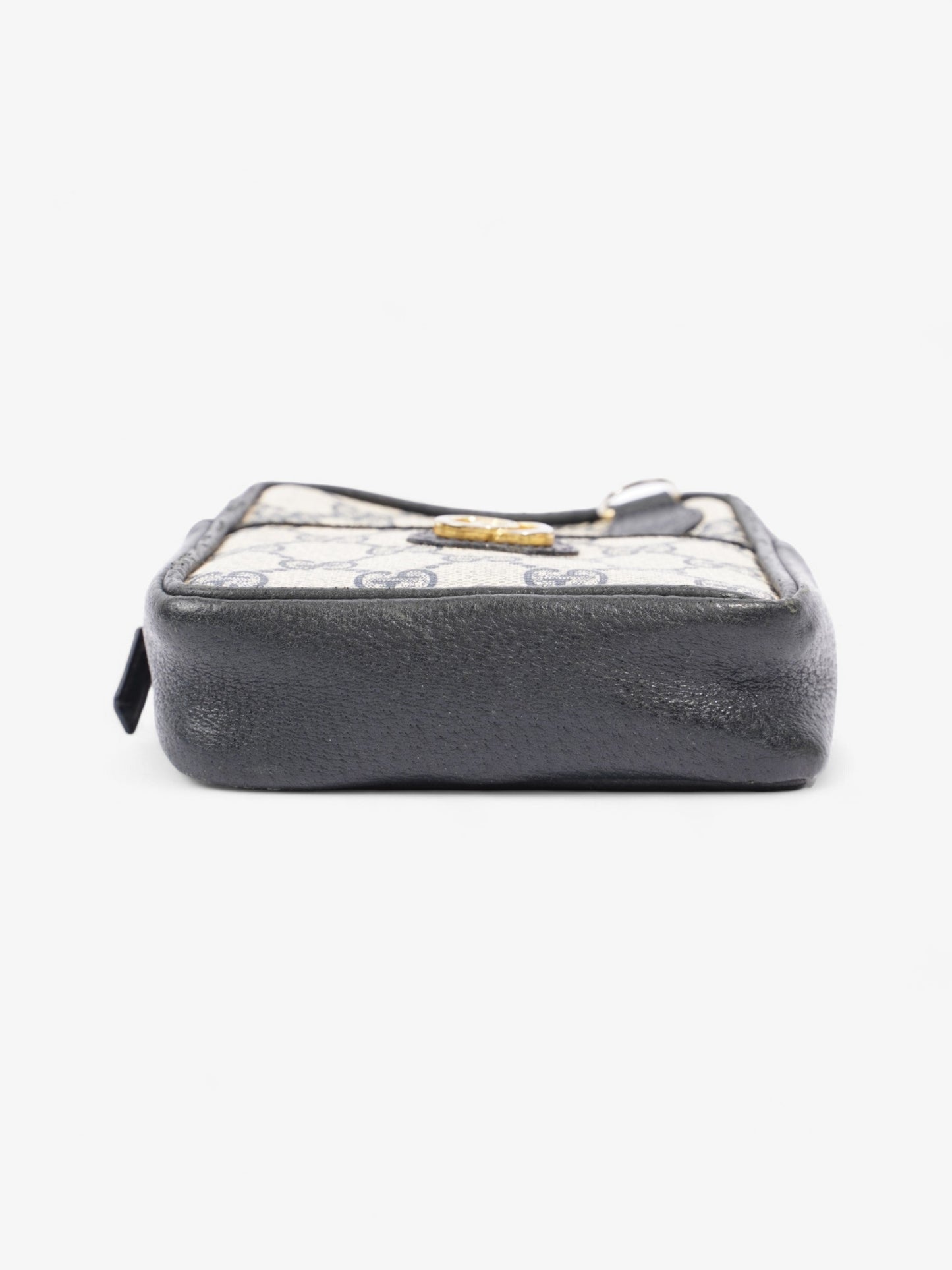 Gucci GG Supreme Shoulder Bag  Navy / Beige Leather