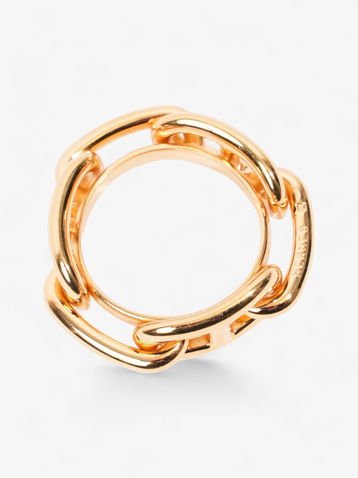 Hermes Lucade Chaîne d'Ancre Scarf Ring Gold Gold Plated 62