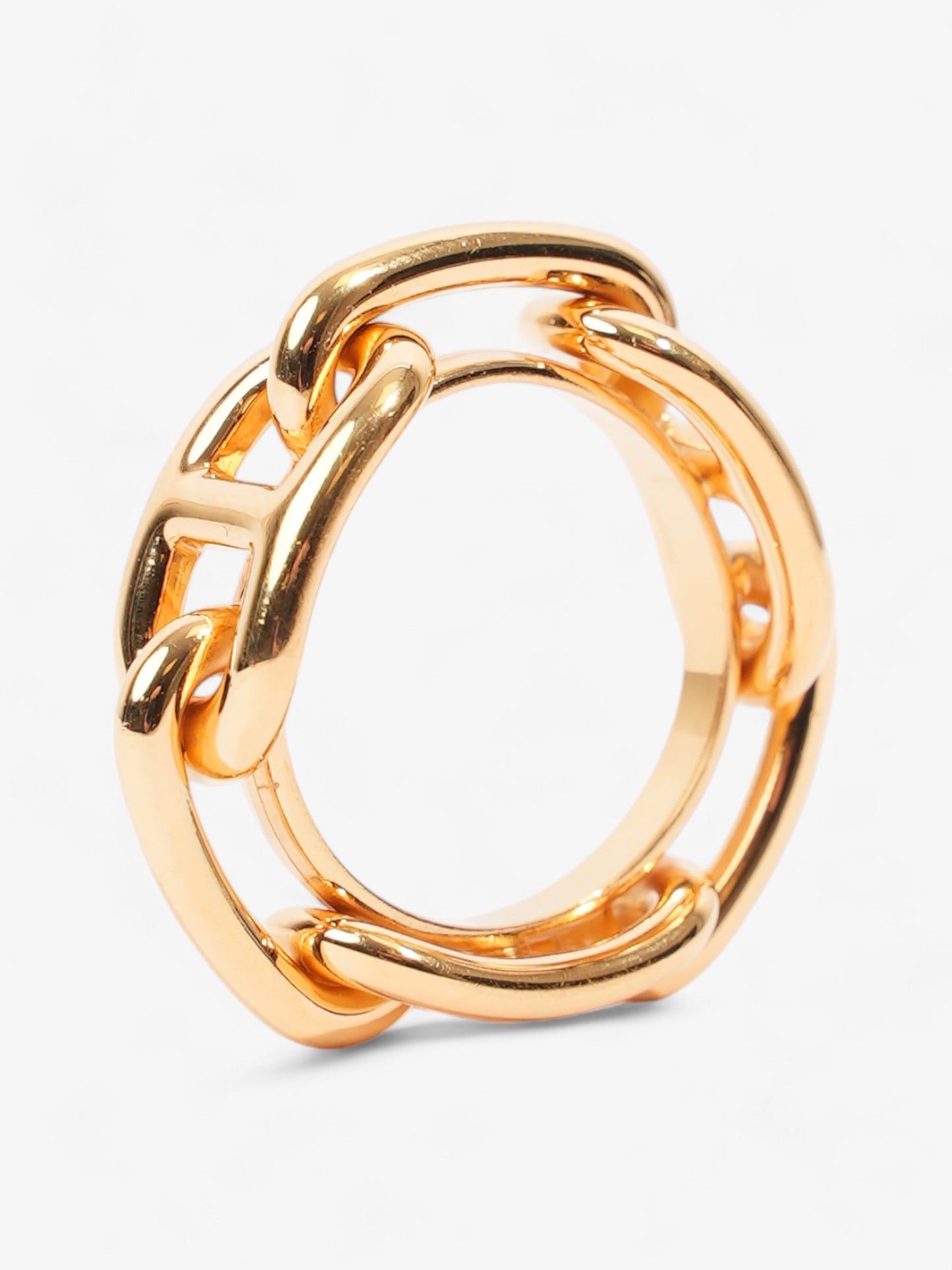 Hermes Lucade Chaîne d'Ancre Scarf Ring Gold Gold Plated 62