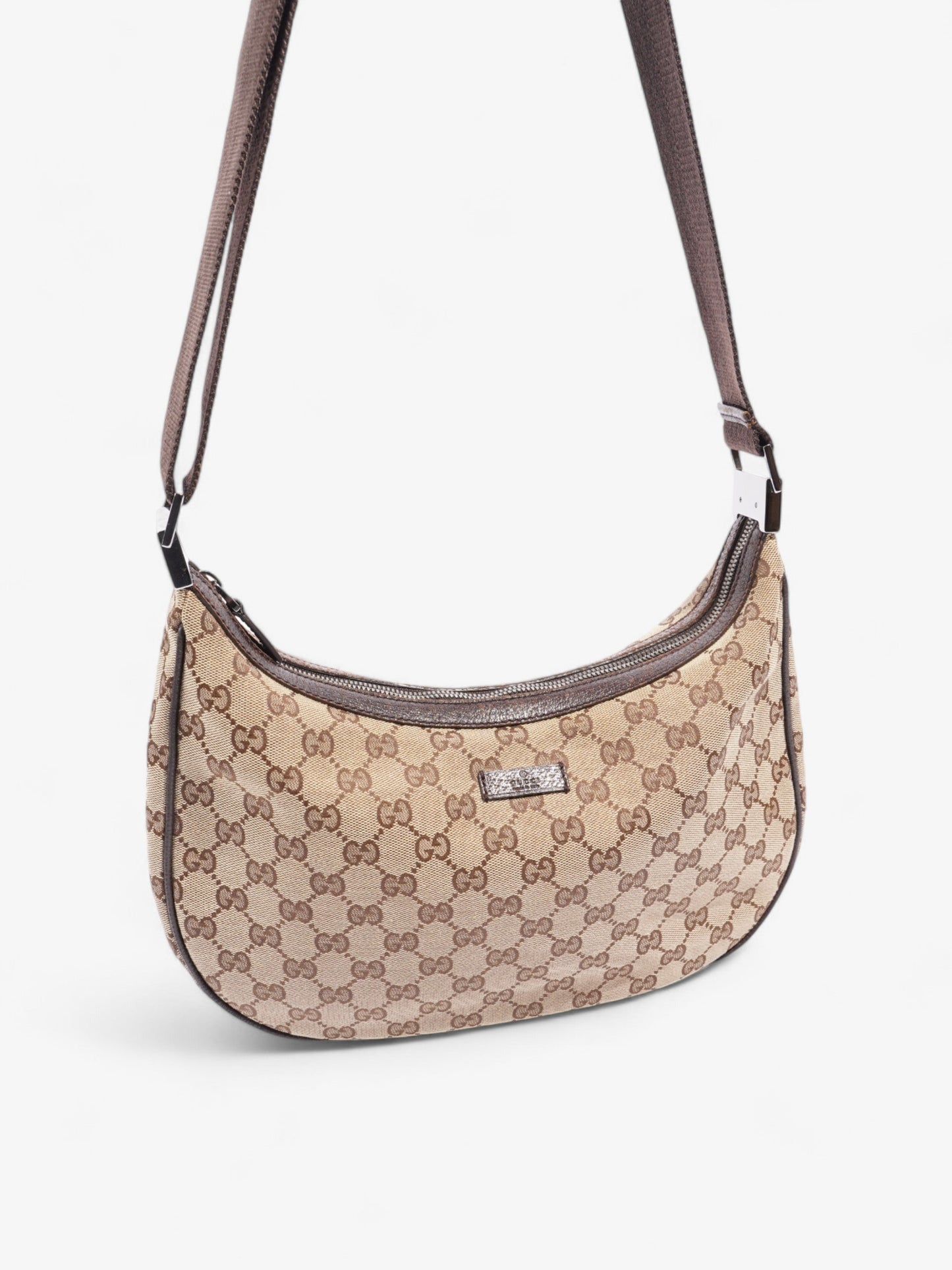 Gucci GG Canvas Shoulder Bag Beige / Brown Canvas