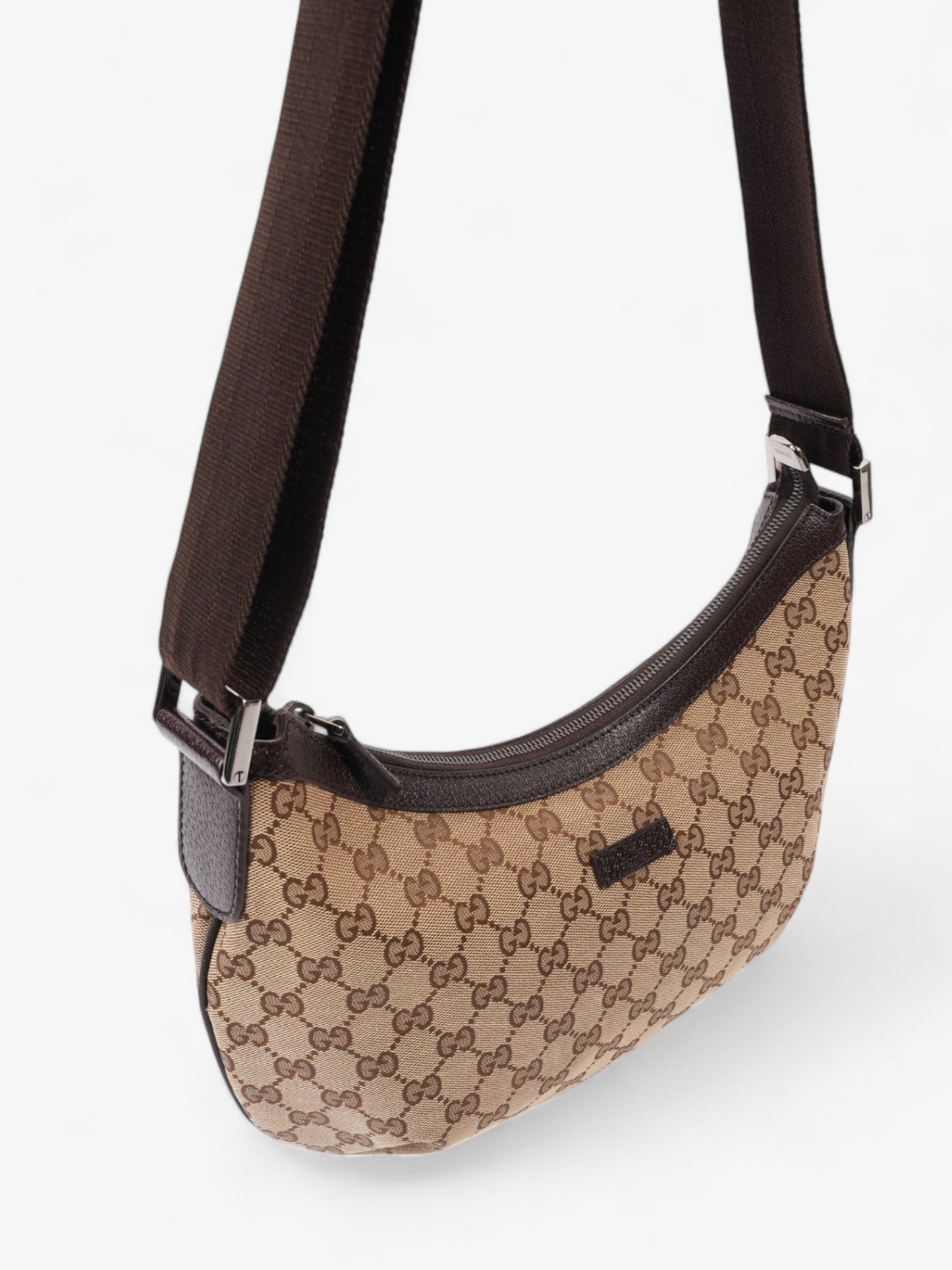 Gucci Shoulder Bag Brown Canvas