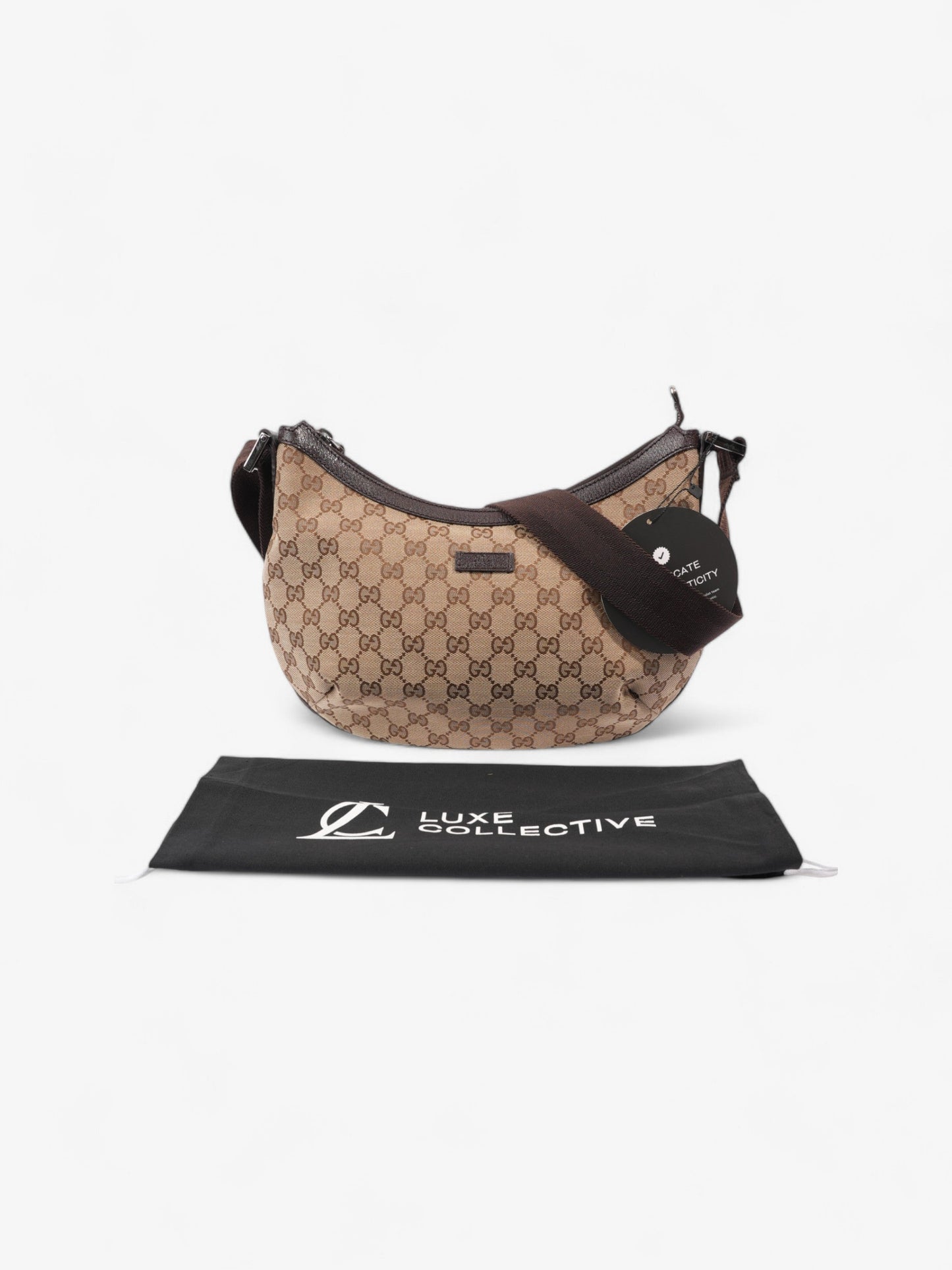 Gucci Shoulder Bag Brown Canvas