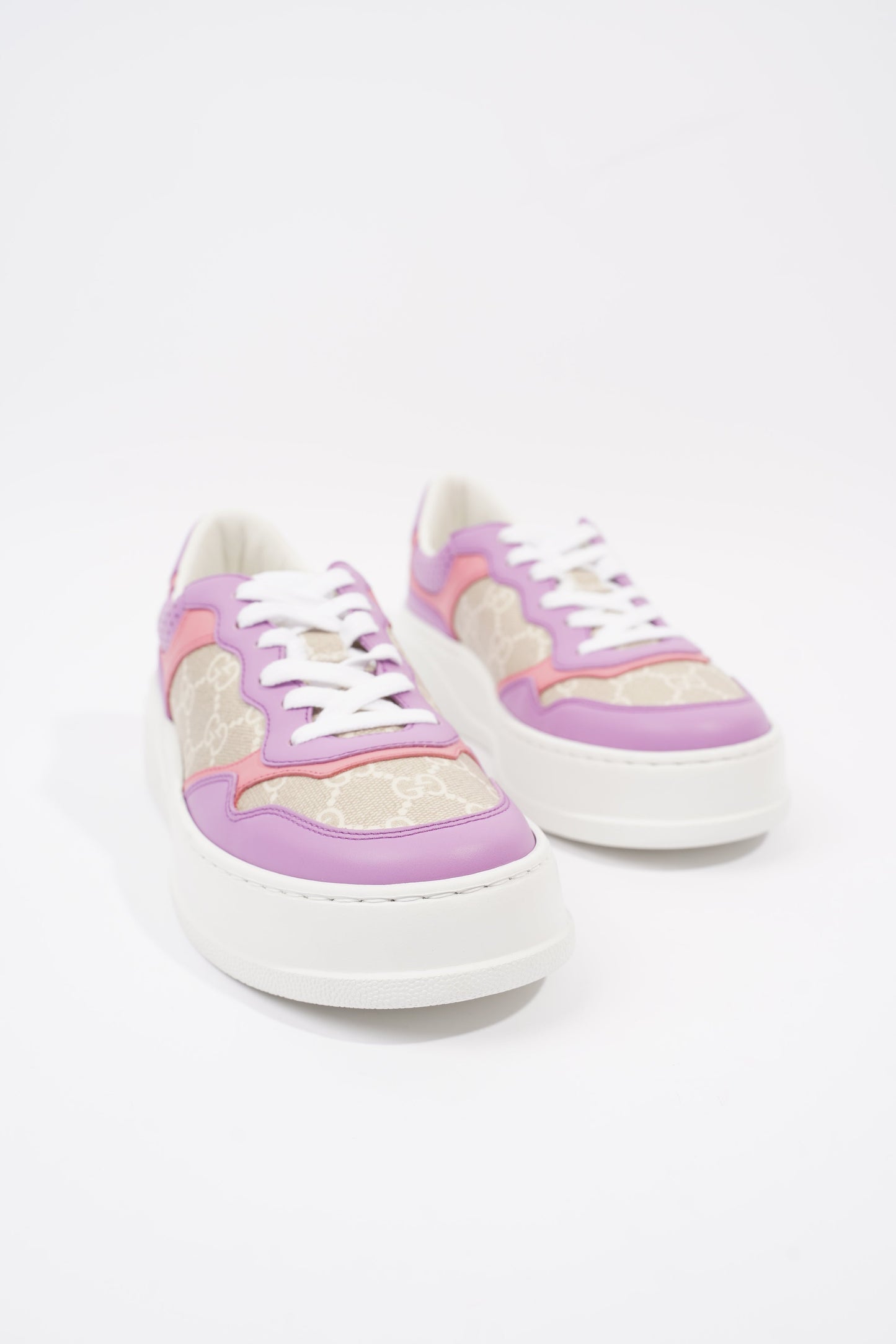 Gucci GG Supreme Monogram Pink / Beige Monogram / White Canvas EU 37.5 UK 4.5