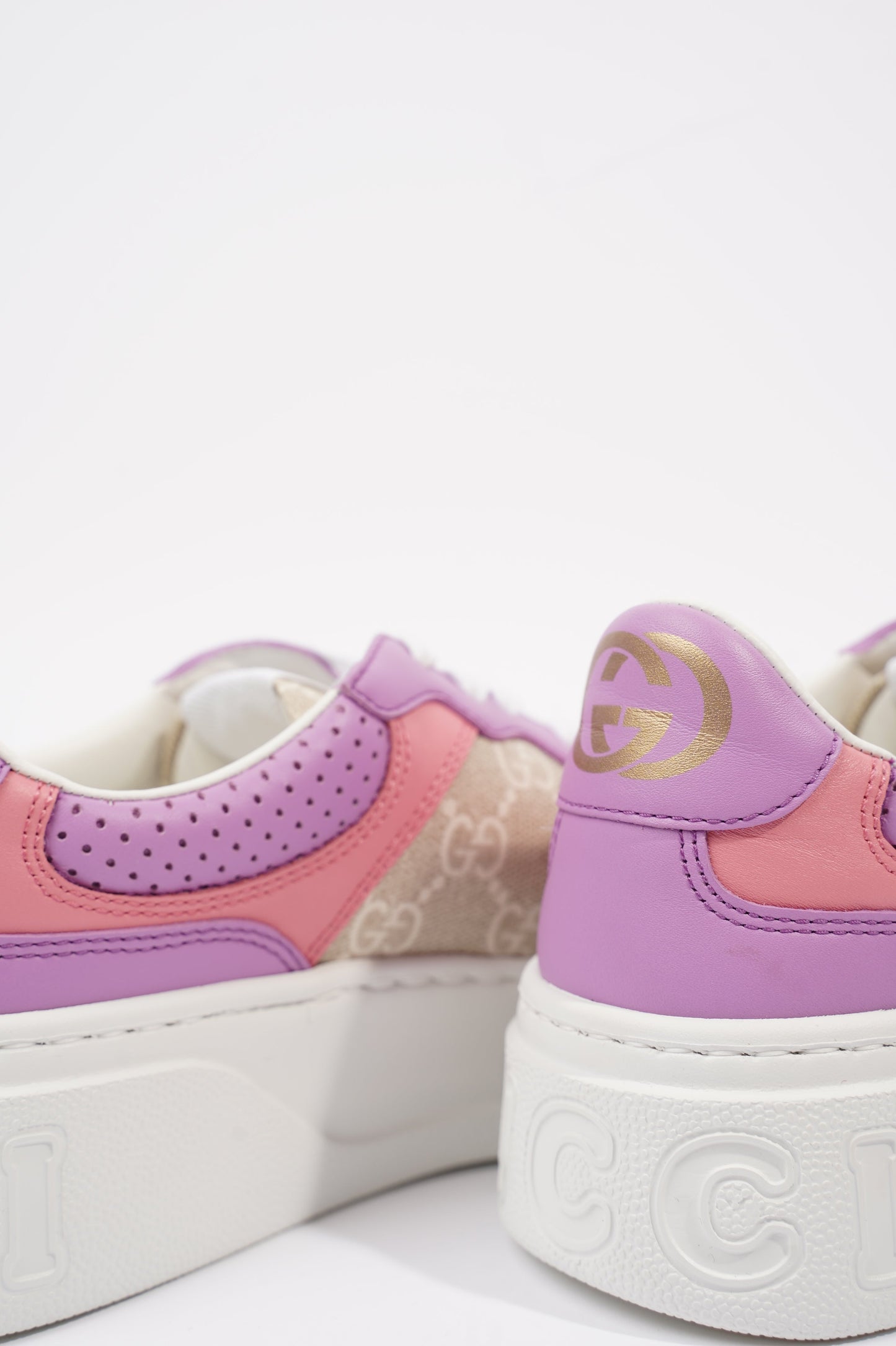 Gucci GG Supreme Monogram Pink / Beige Monogram / White Canvas EU 37.5 UK 4.5