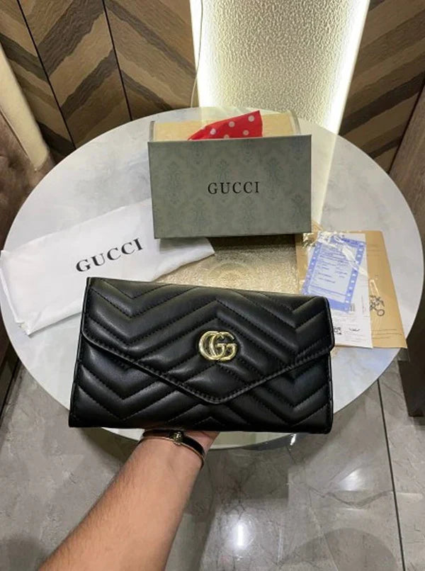 Gucci GG Marmont Black Crossbody Bag + Clutch (black 1)