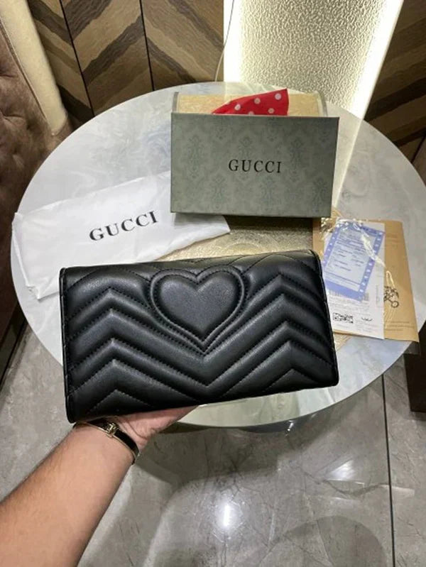 Gucci GG Marmont Black Crossbody Bag + Clutch (black 1)