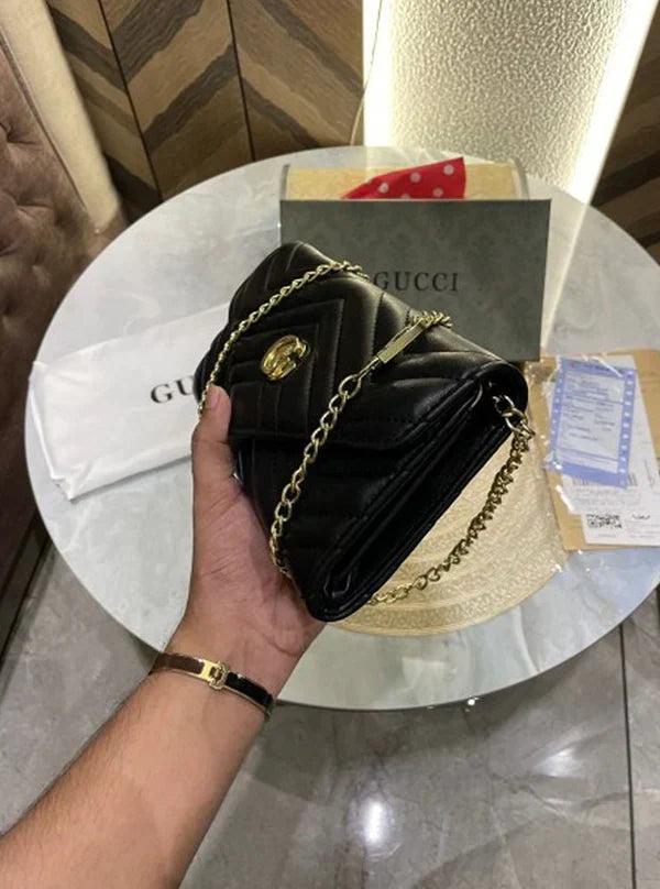Gucci GG Marmont Black Crossbody Bag + Clutch (black 1)