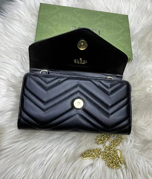 Gucci GG Marmont Black Crossbody Bag + Clutch (black 1)