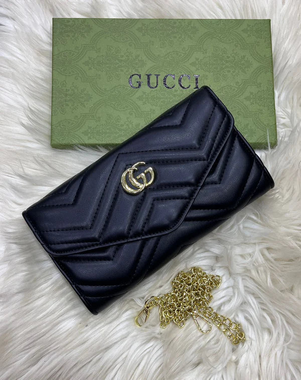Gucci GG Marmont Black Crossbody Bag + Clutch (black 1)