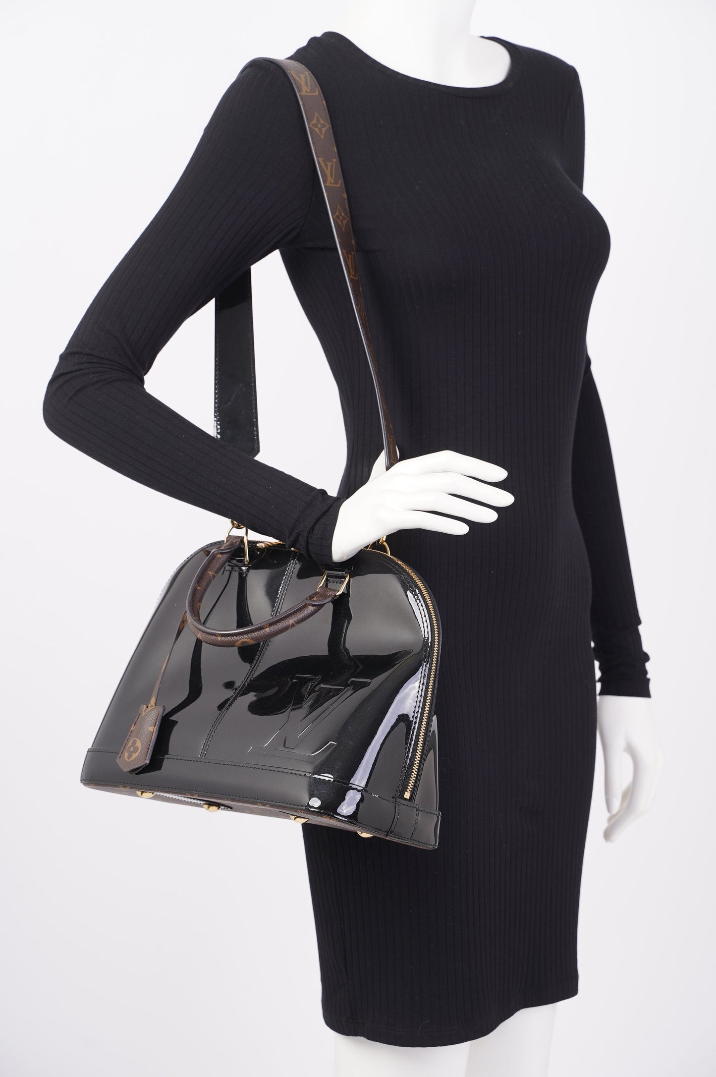Louis Vuitton Alma Black Patent Leather PM