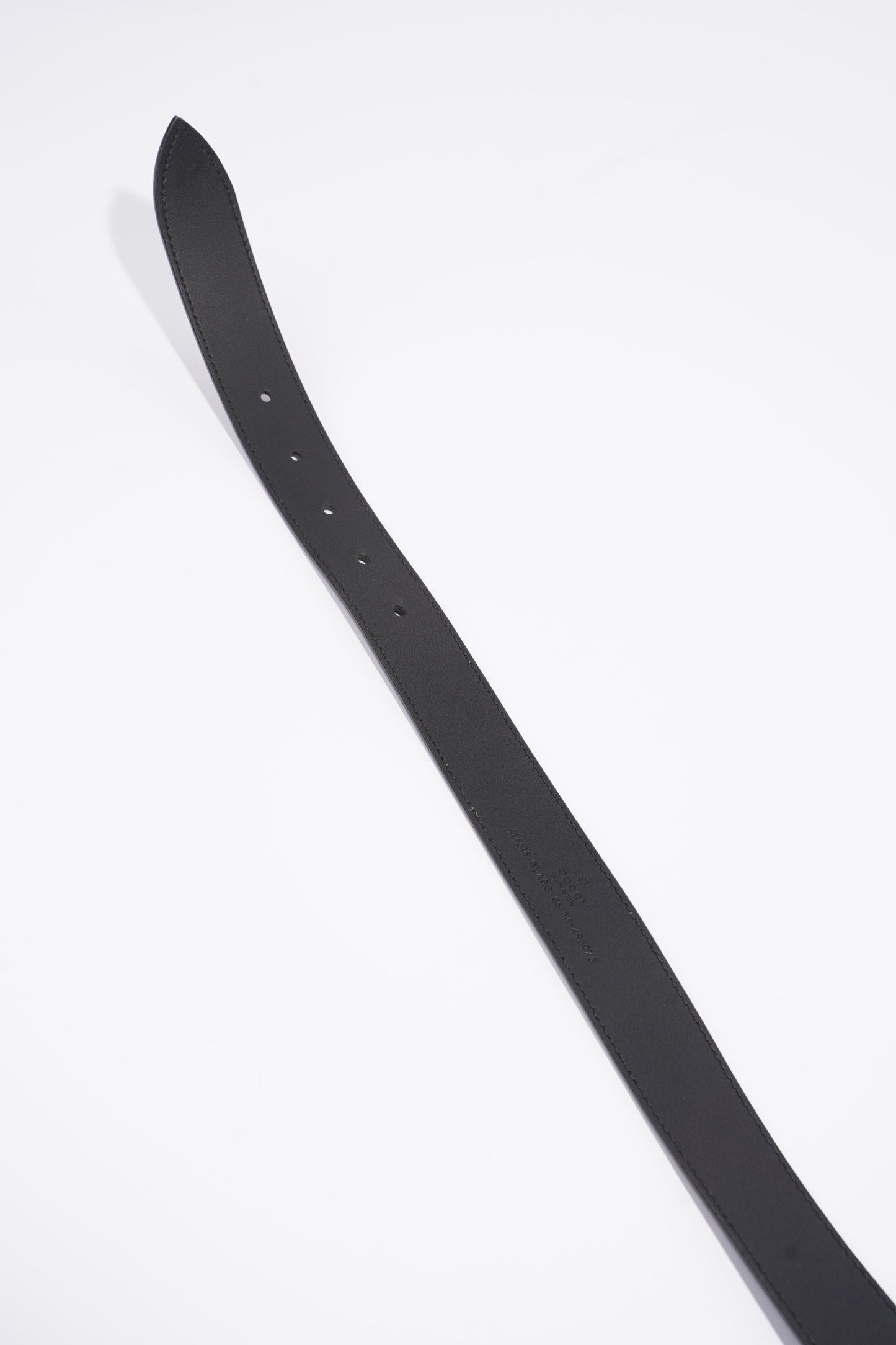 Gucci GG Marmont Belt With Shiny Buckle Black Leather 85cm 34''