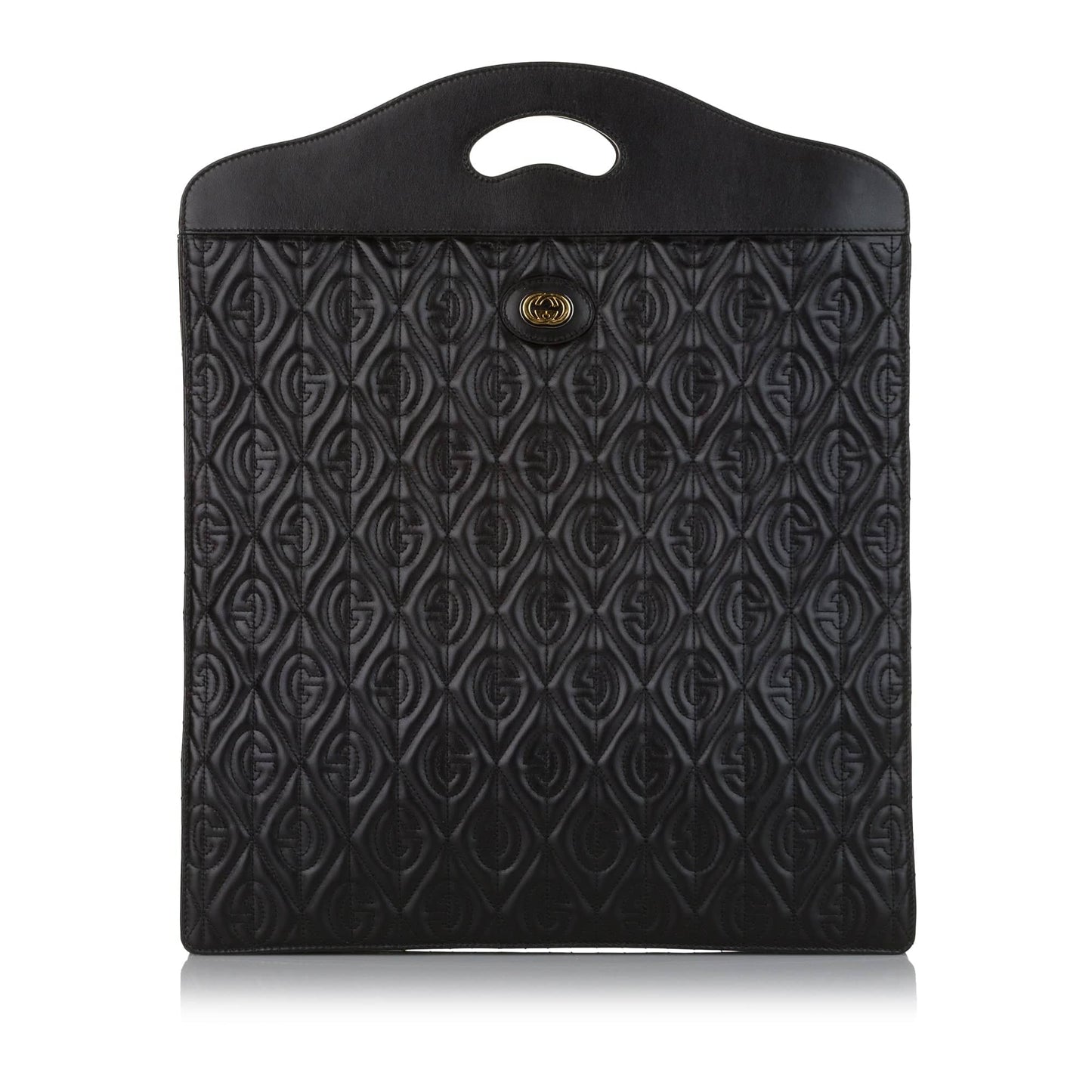 Gucci Morpheus Handbag Black Embroidered Leather