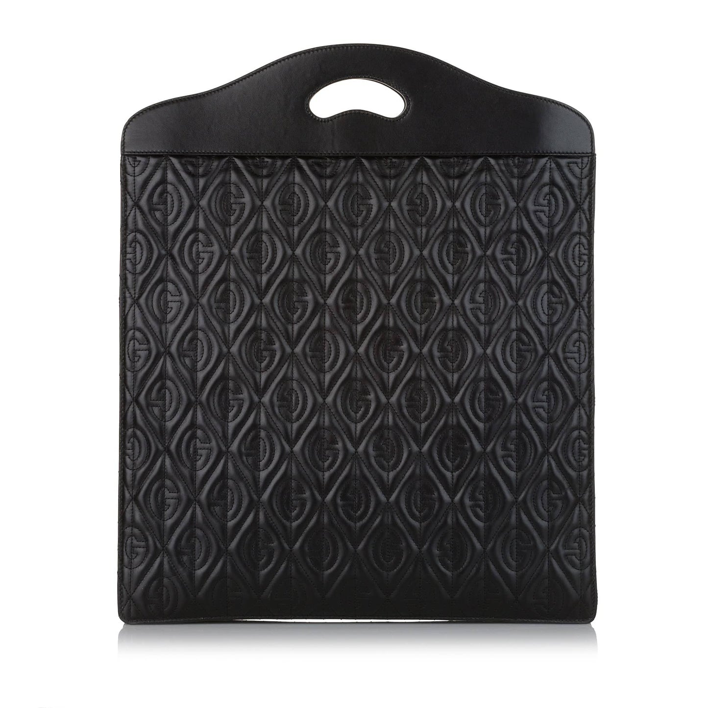 Gucci Morpheus Handbag Black Embroidered Leather