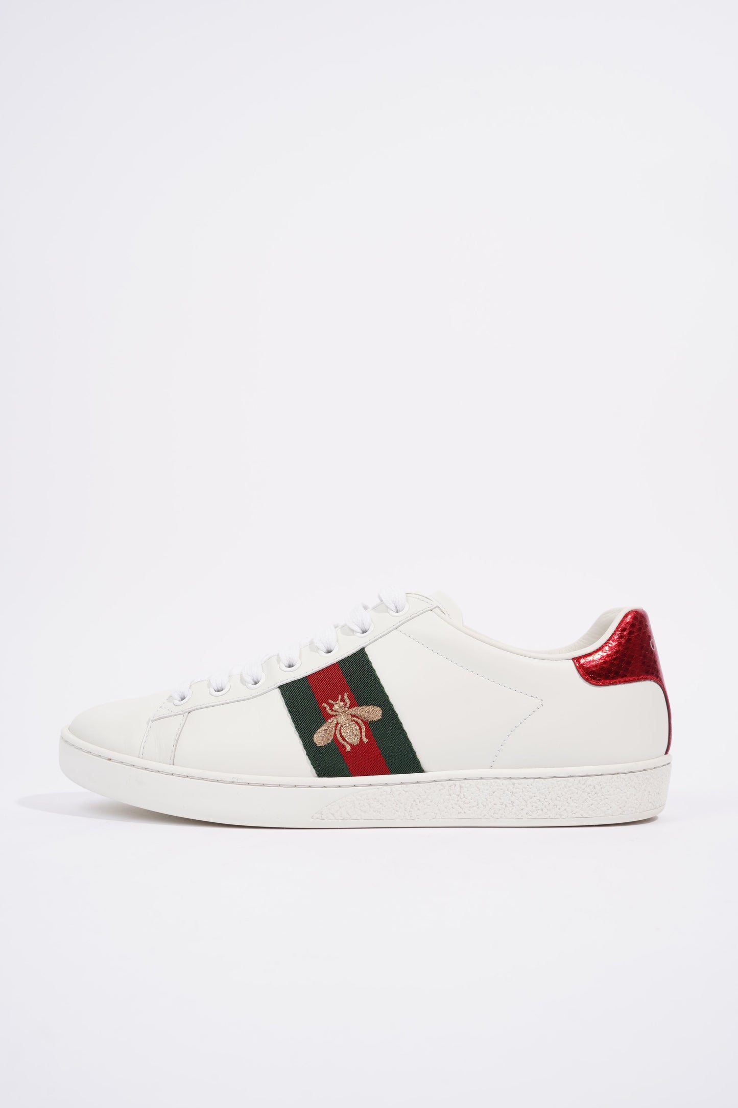 Gucci Ace Embroidered Bee White / Red / Green Leather EU 39 UK 6