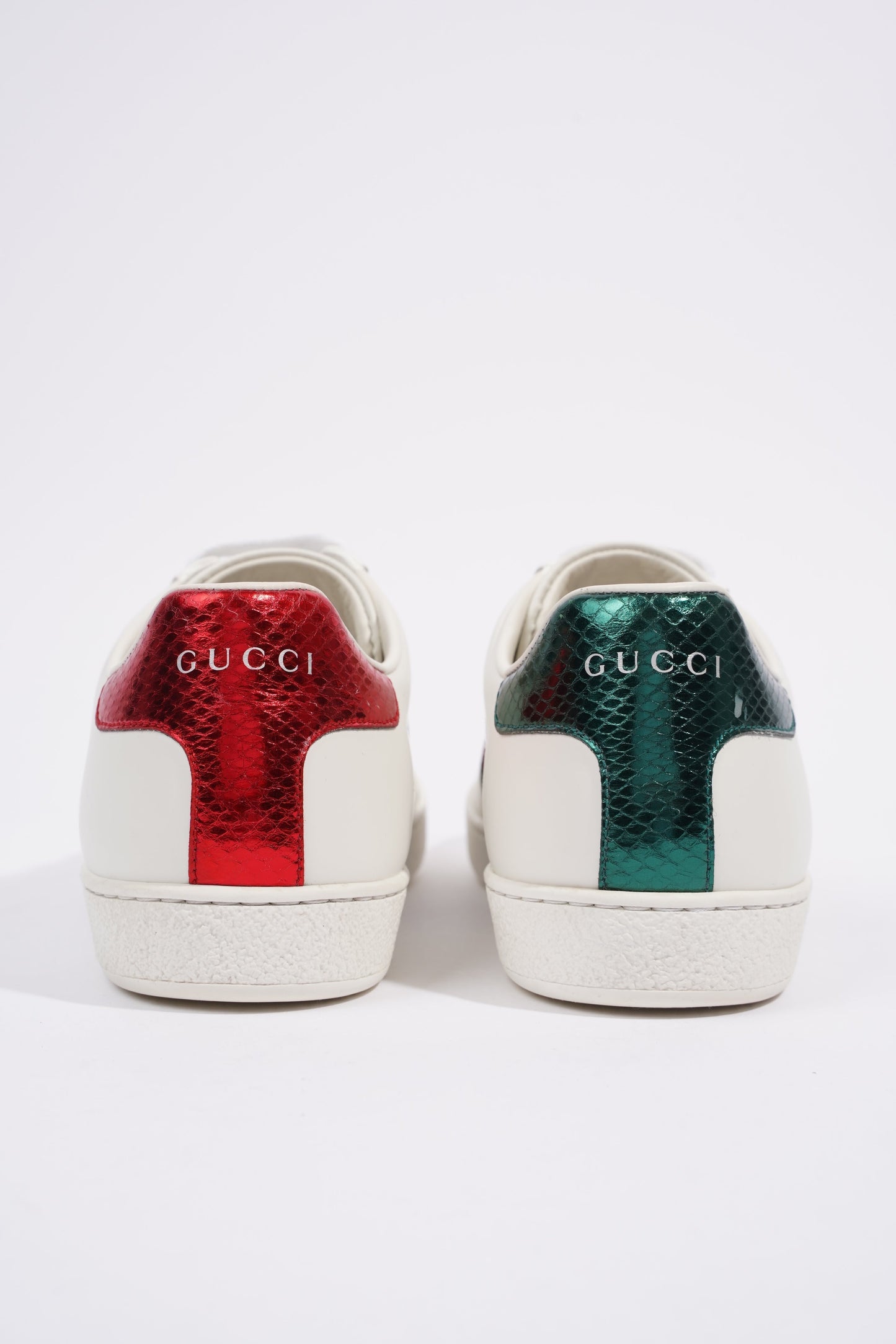 Gucci Ace Embroidered Bee White / Red / Green Leather EU 39 UK 6
