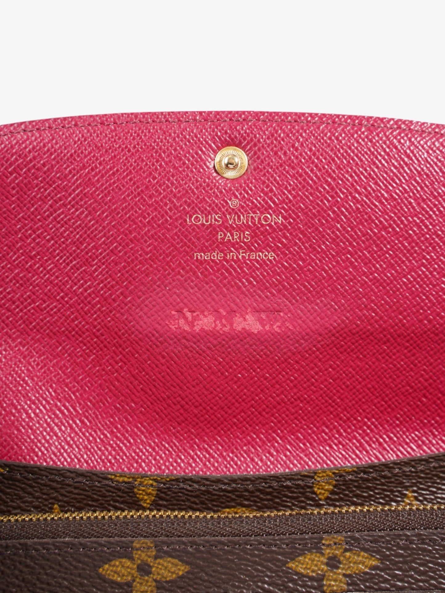 Louis Vuitton Emilie Wallet Monogram Coated Canvas