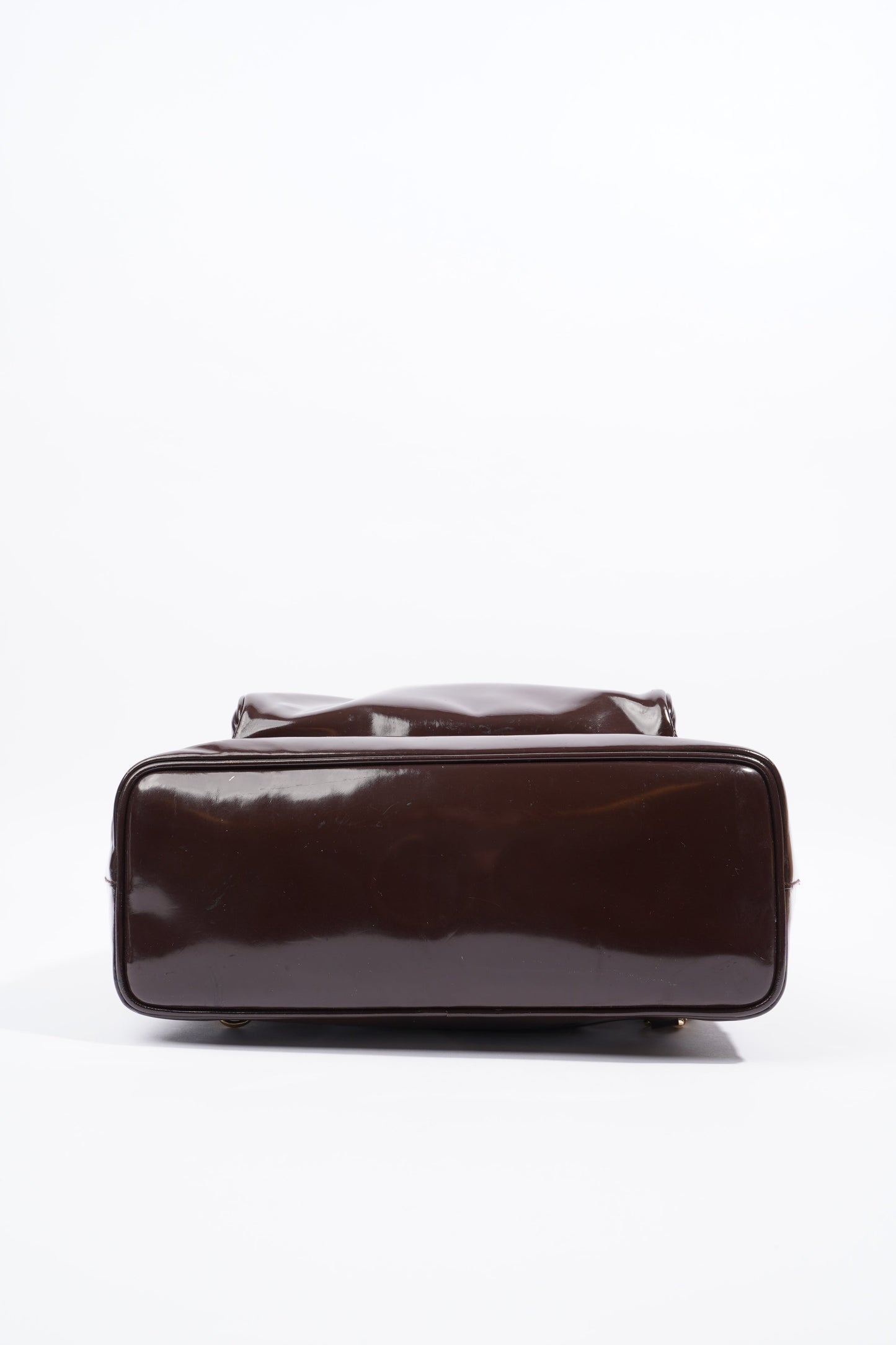 Gucci Bamboo Sling Bag Brown Patent Leather