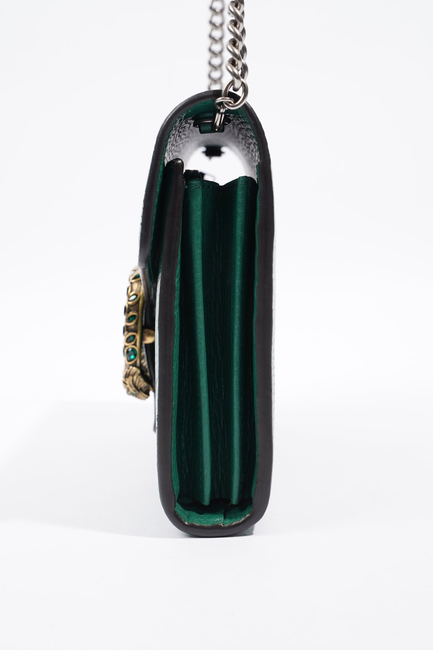 Gucci Dionysus Chain Wallet Green Leather