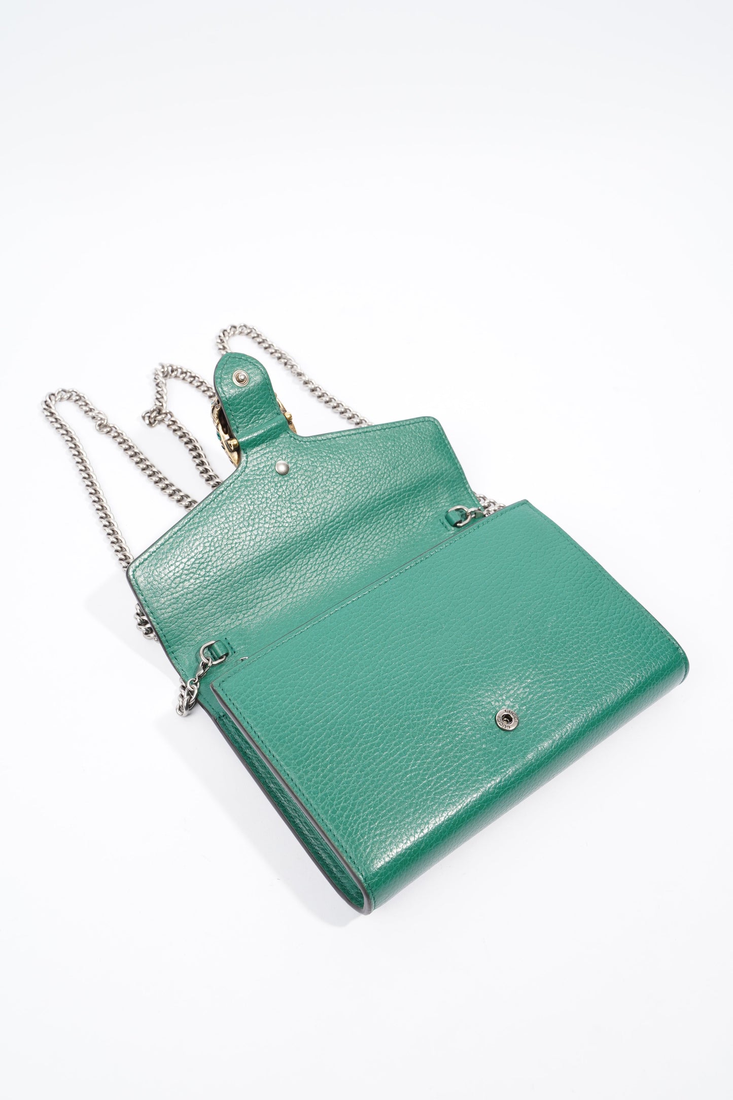 Gucci Dionysus Chain Wallet Green Leather