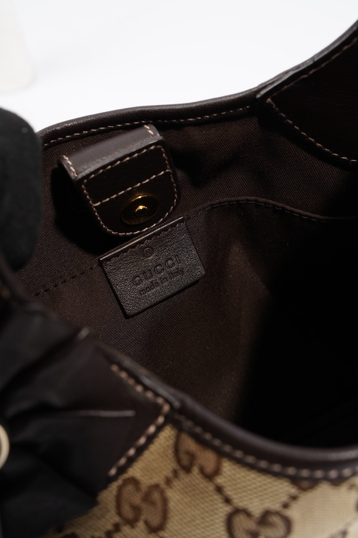 Gucci Hobo Bag Supreme Print / Brown Canvas