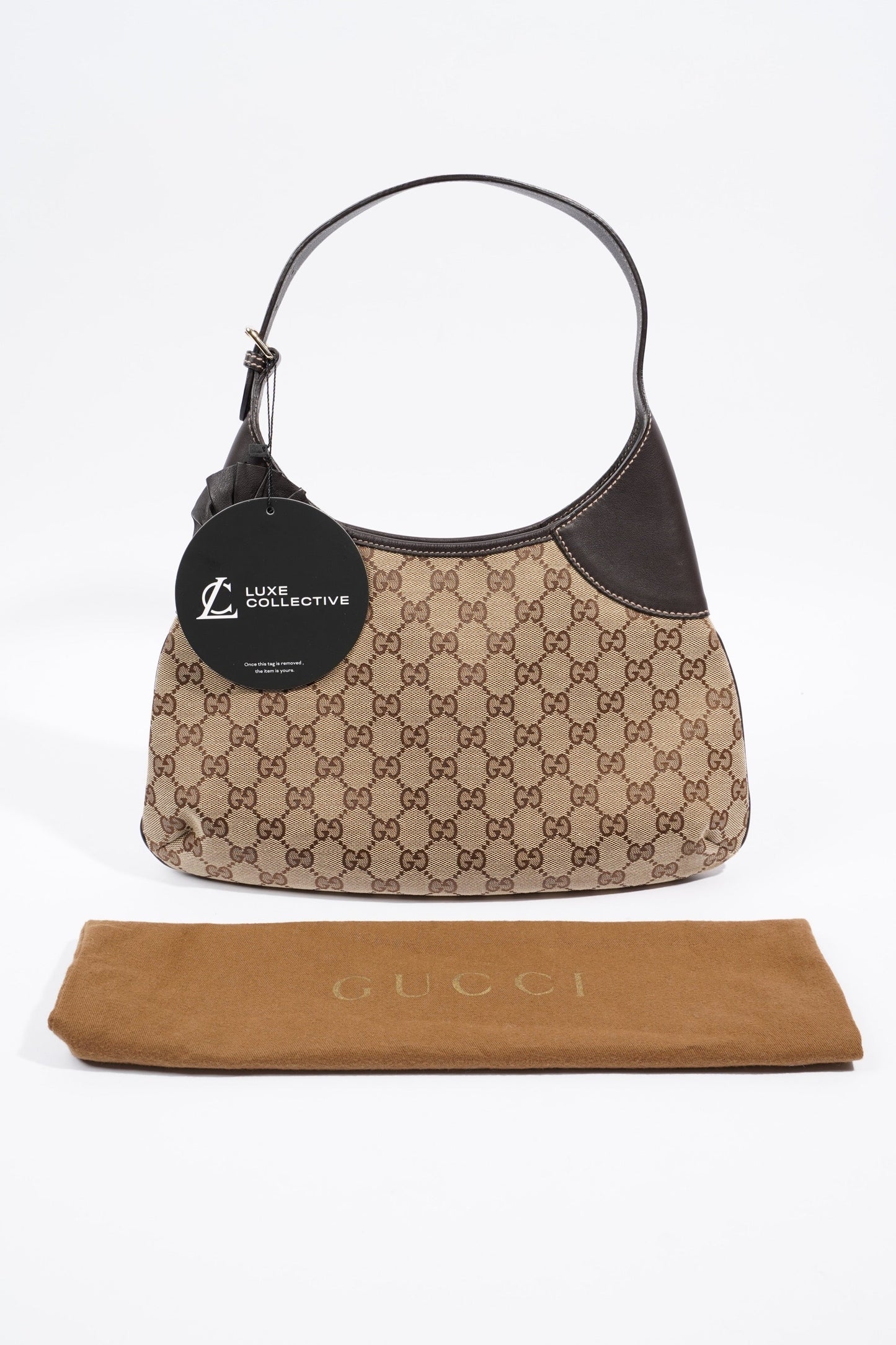 Gucci Hobo Bag Supreme Print / Brown Canvas
