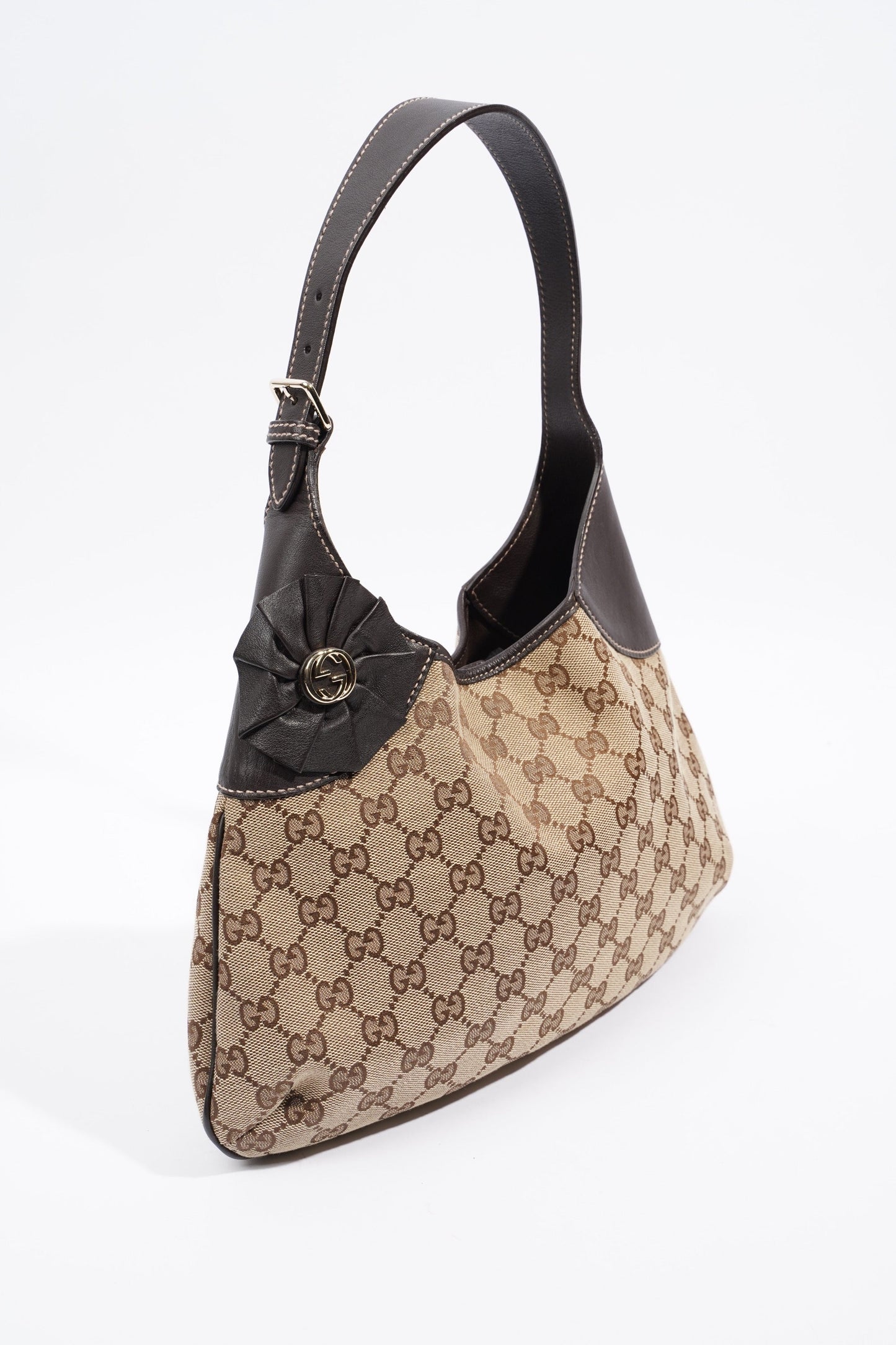 Gucci Hobo Bag Supreme Print / Brown Canvas