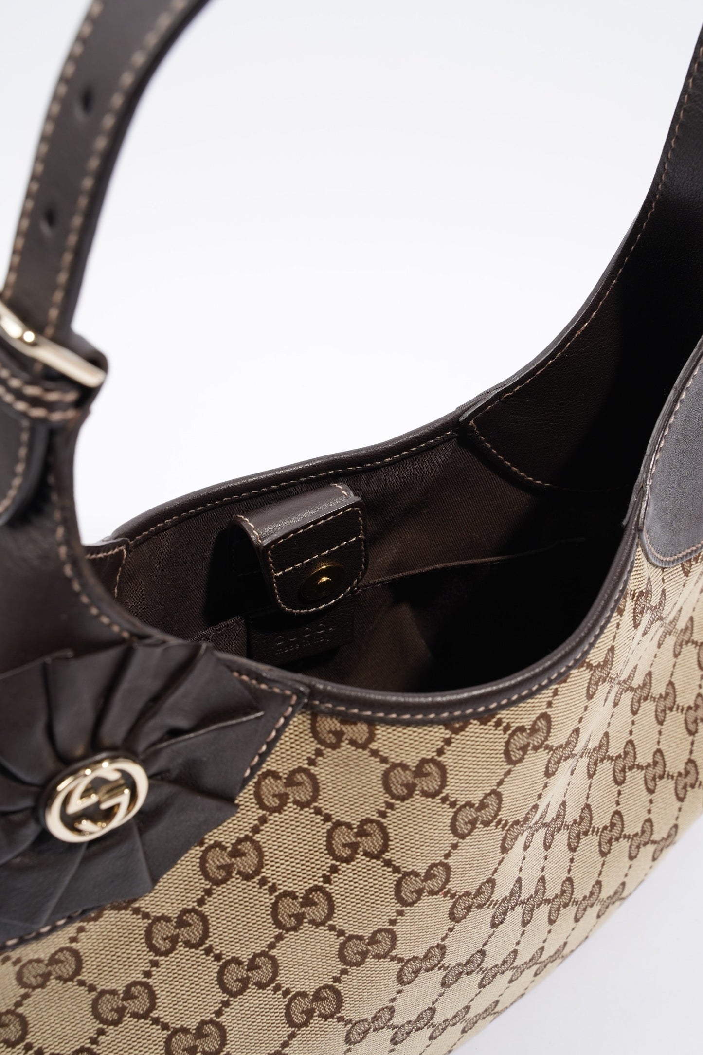 Gucci Hobo Bag Supreme Print / Brown Canvas