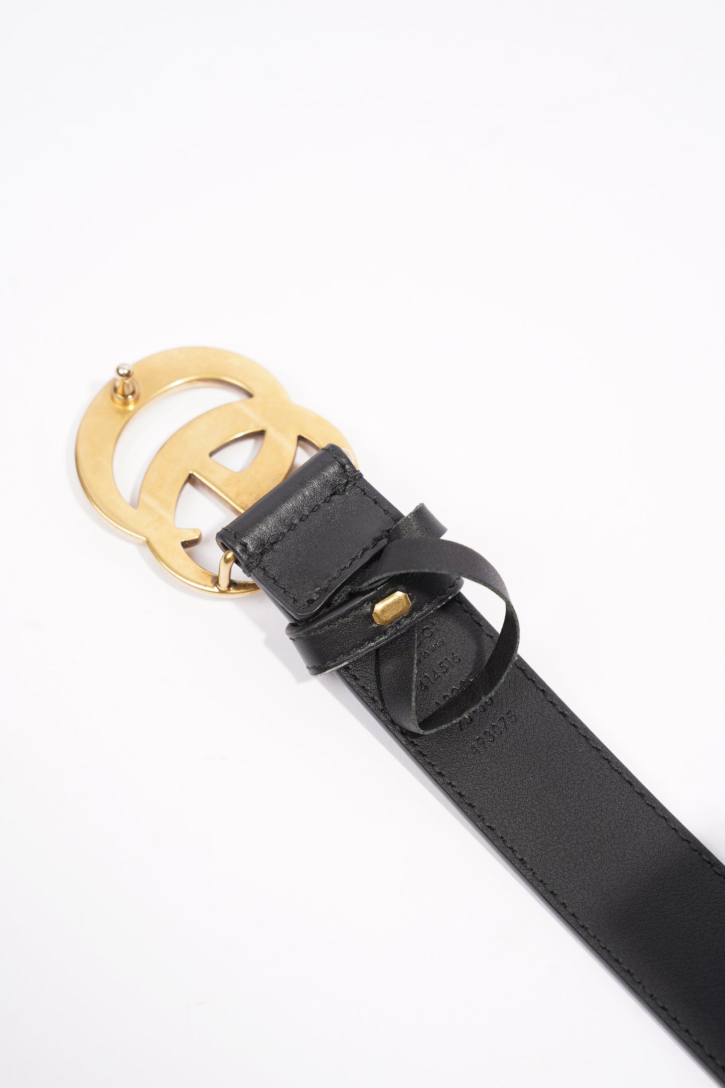 Gucci Marmont Belt Black / Gold Leather 75cm 30"