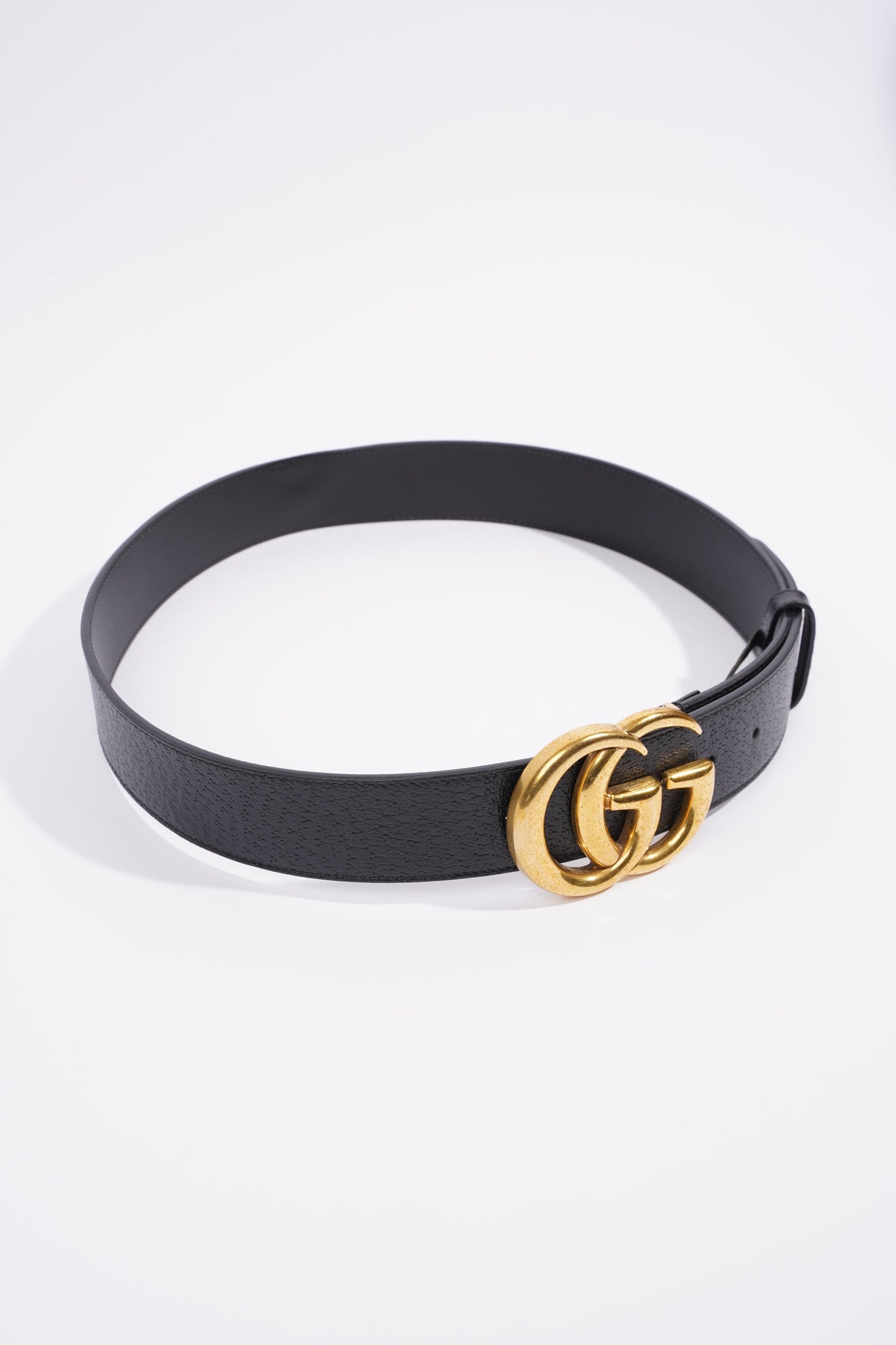 Gucci Marmont Belt Black / Gold Leather 85cm 34'