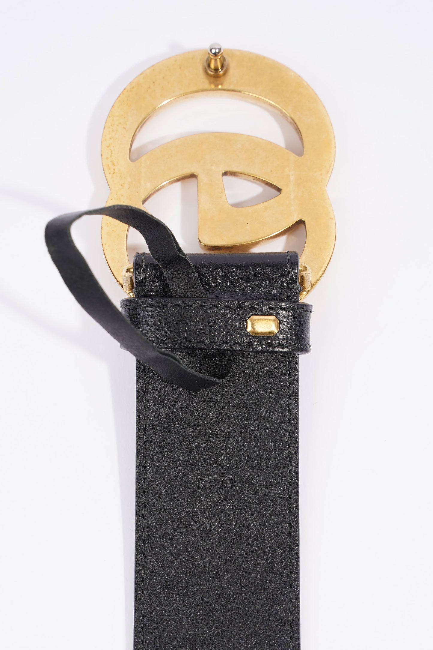 Gucci Marmont Belt Black / Gold Leather 85cm 34'