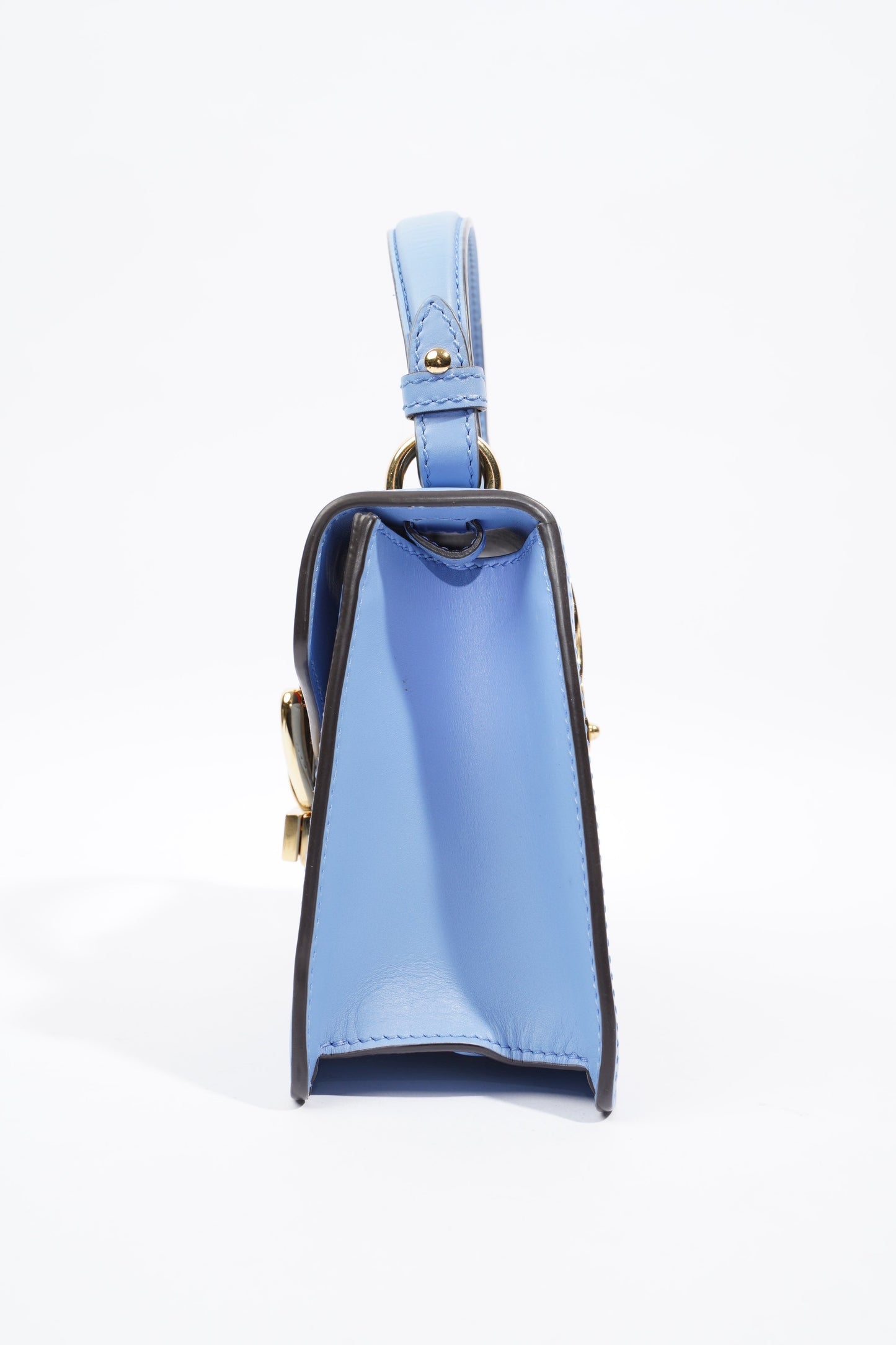 Gucci Sylvie Blue Leather Mini