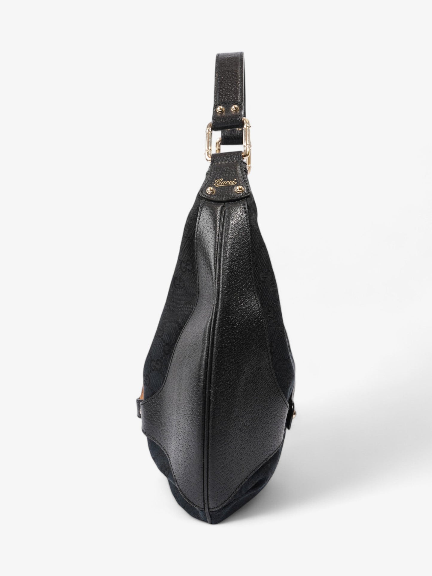 Gucci Amalfi Horsebit Hobo GG Supreme / Black / Brown Canvas