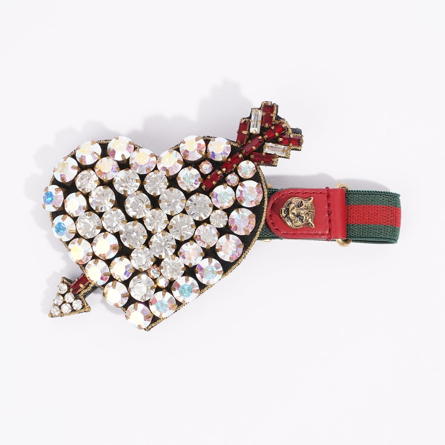 Gucci Crystal Heart Elastic Bracelet Crystal / Gucci Stripe Elastic