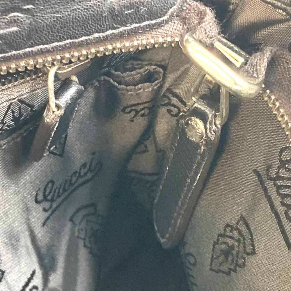 GUCCI Shoulder Bag 201538 leather Brown Guccisima Pochette Women Used