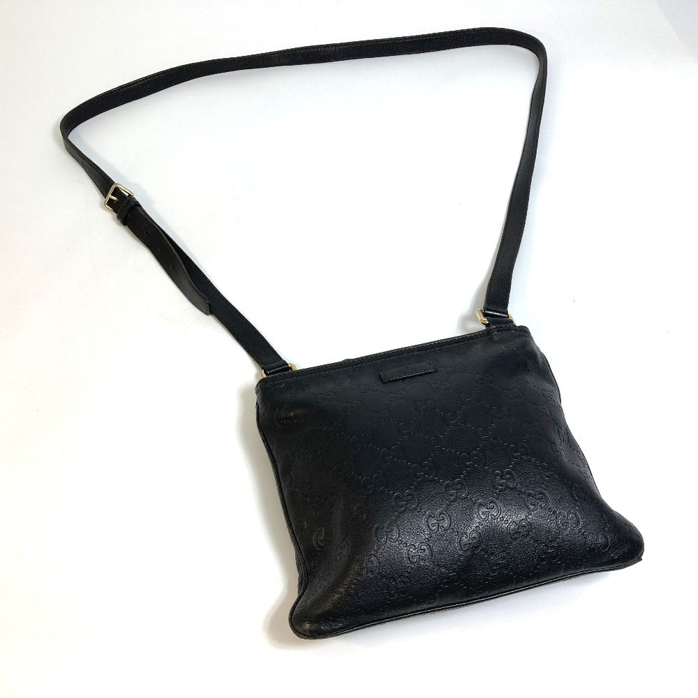 GUCCI Shoulder Bag 201538 leather Brown Guccisima Pochette Women Used